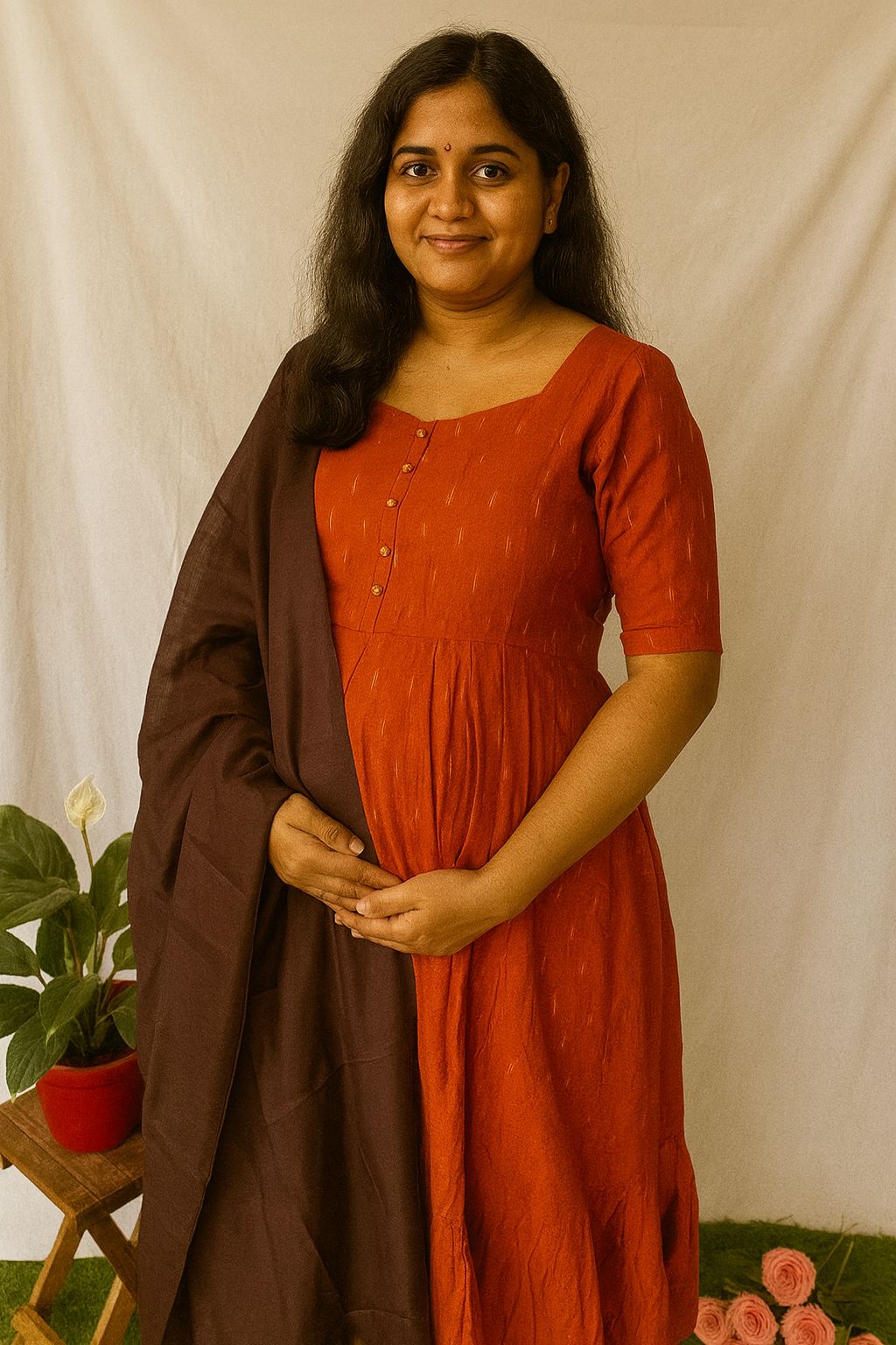 orange slup silk maxi