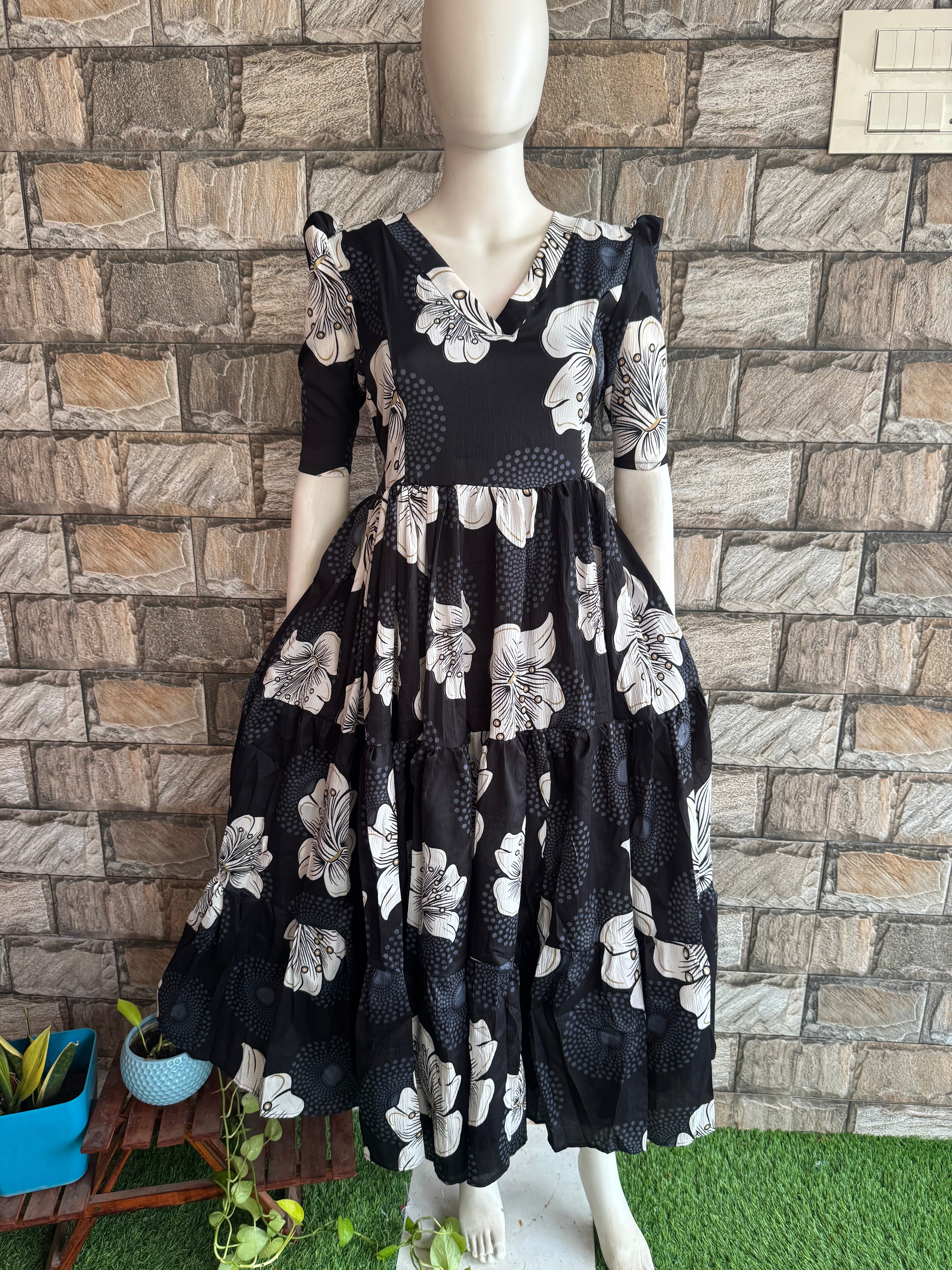 Delta Maternity maxi Black Floral