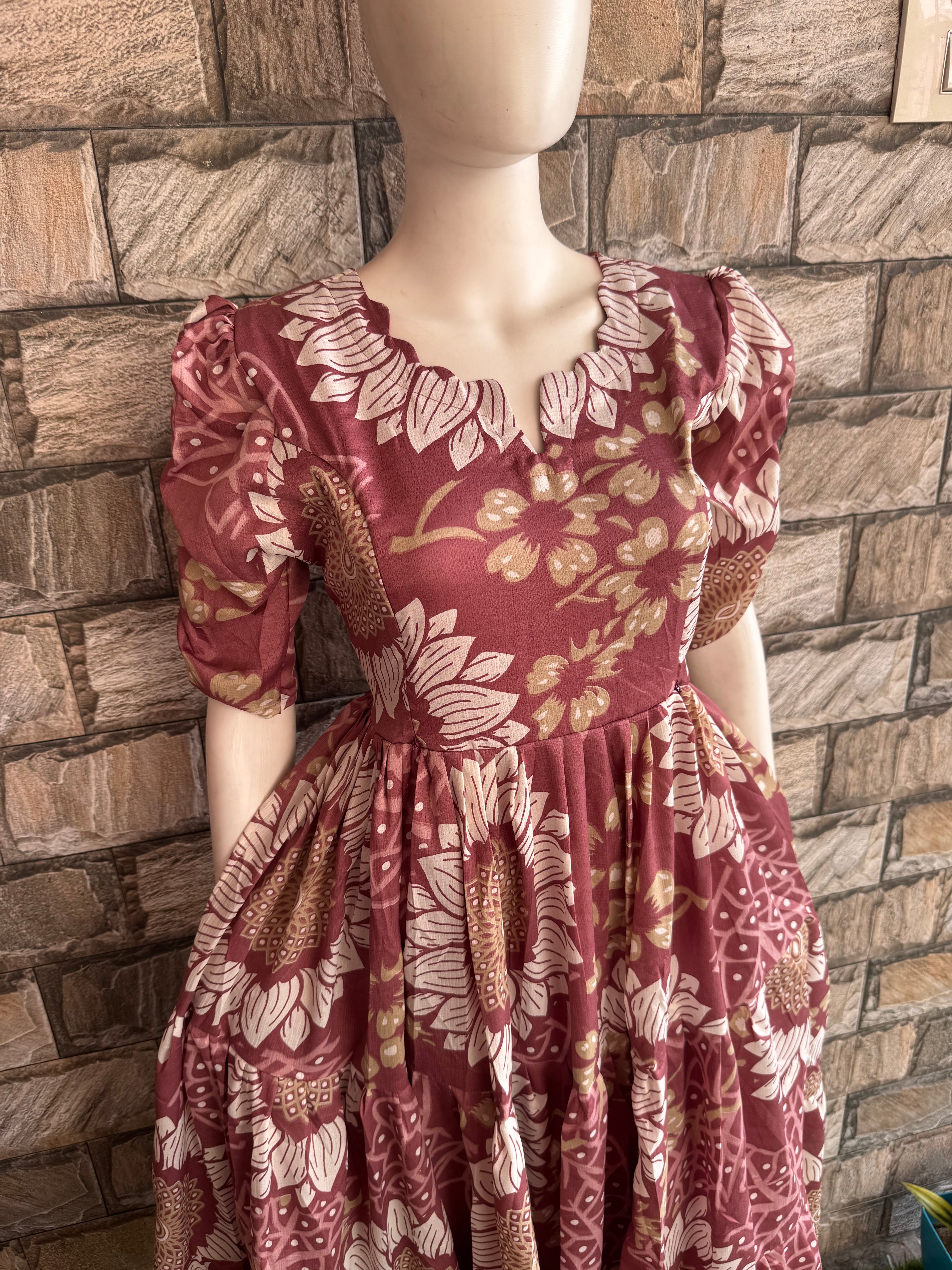 Pale Brown Delta Maternity Maxi
