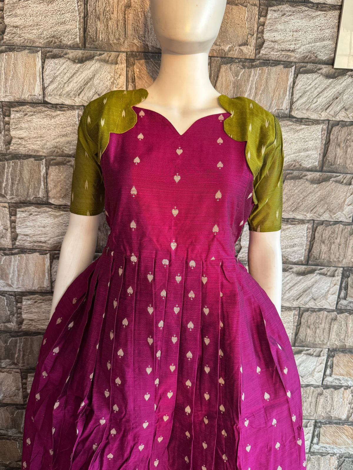 Diwali series Maternity raw silk maxi- without Dupatta