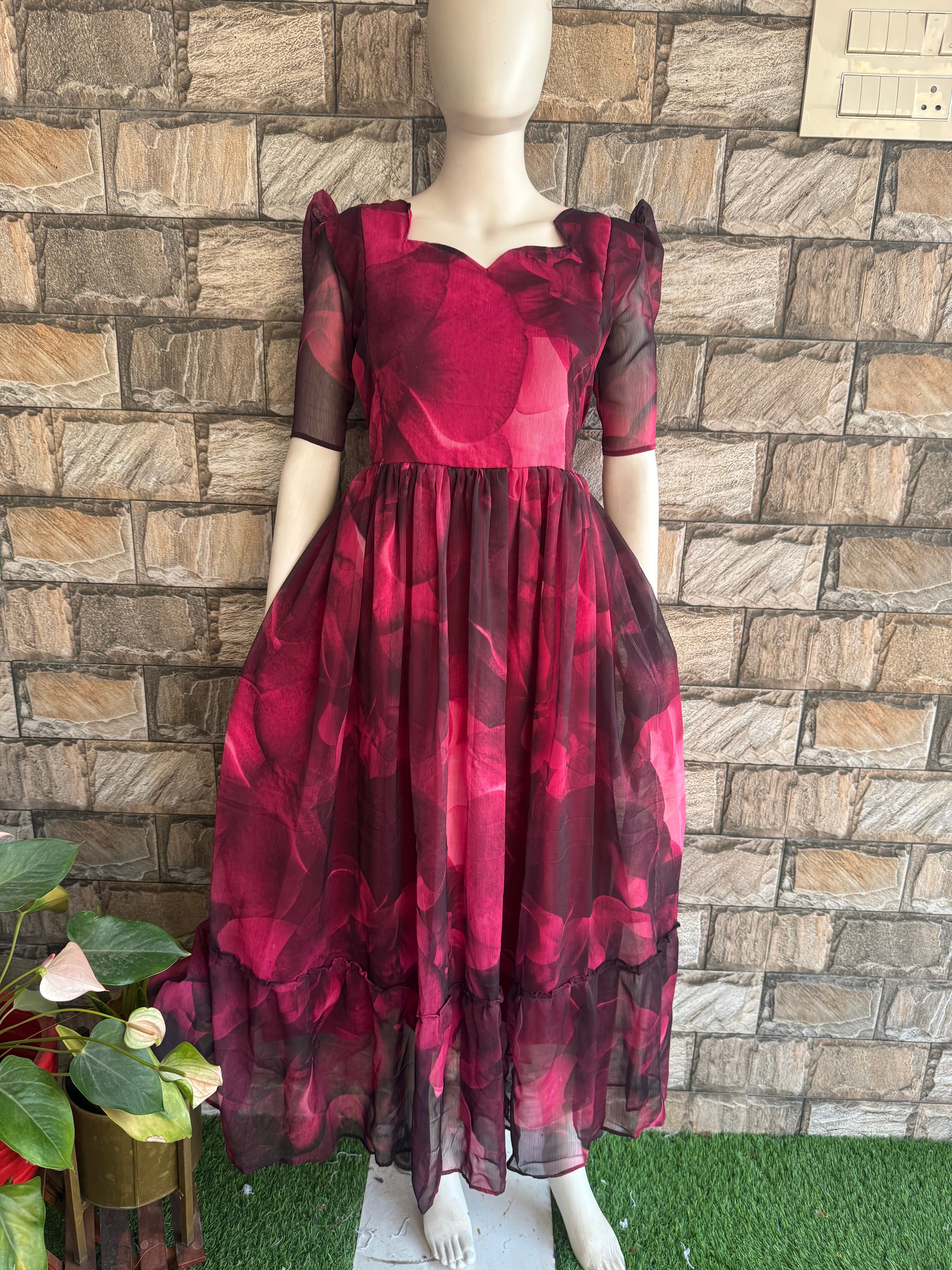 Beetroot Maternity maxi