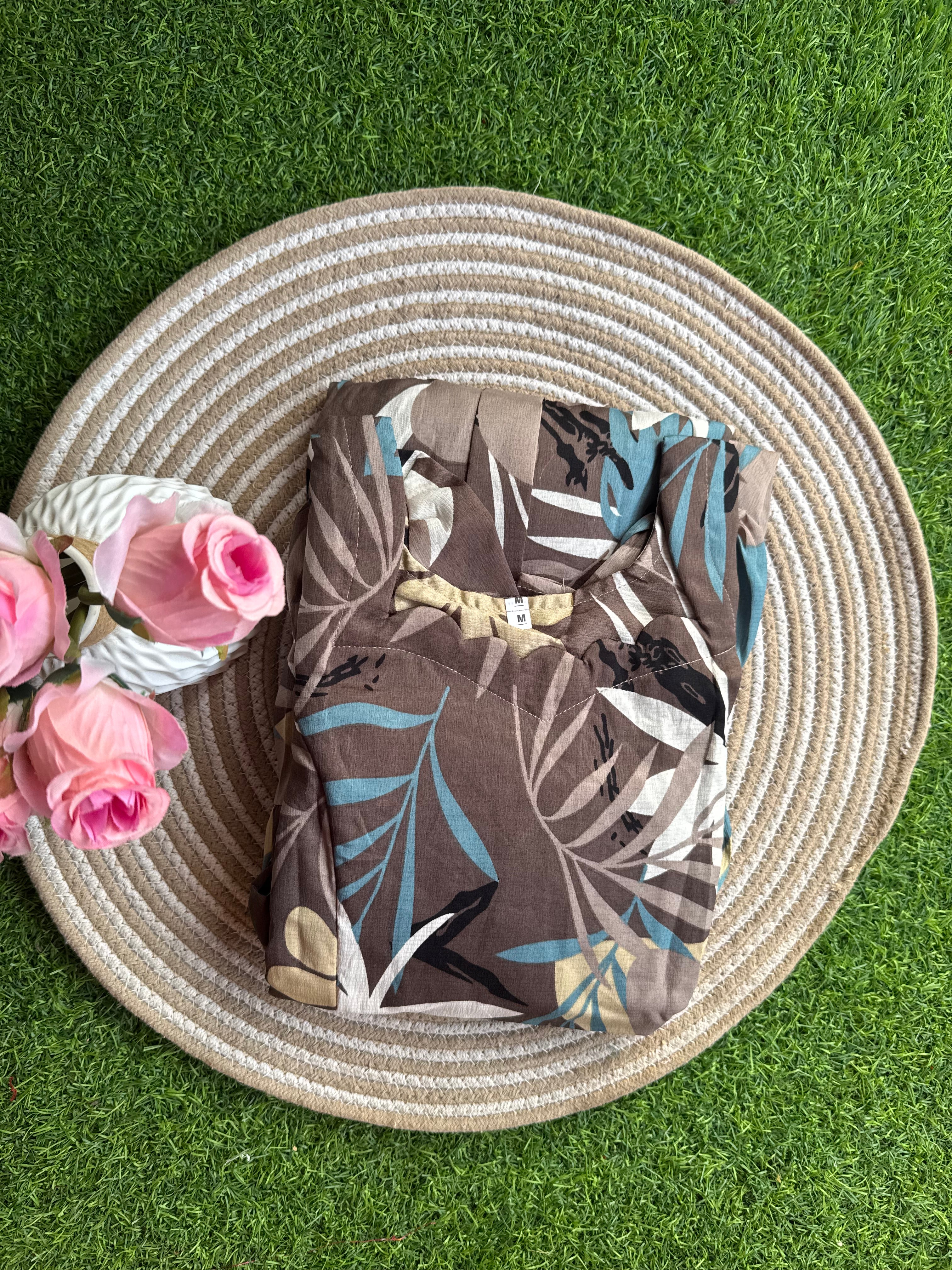 Brownie Delta crepe Maternity maxi