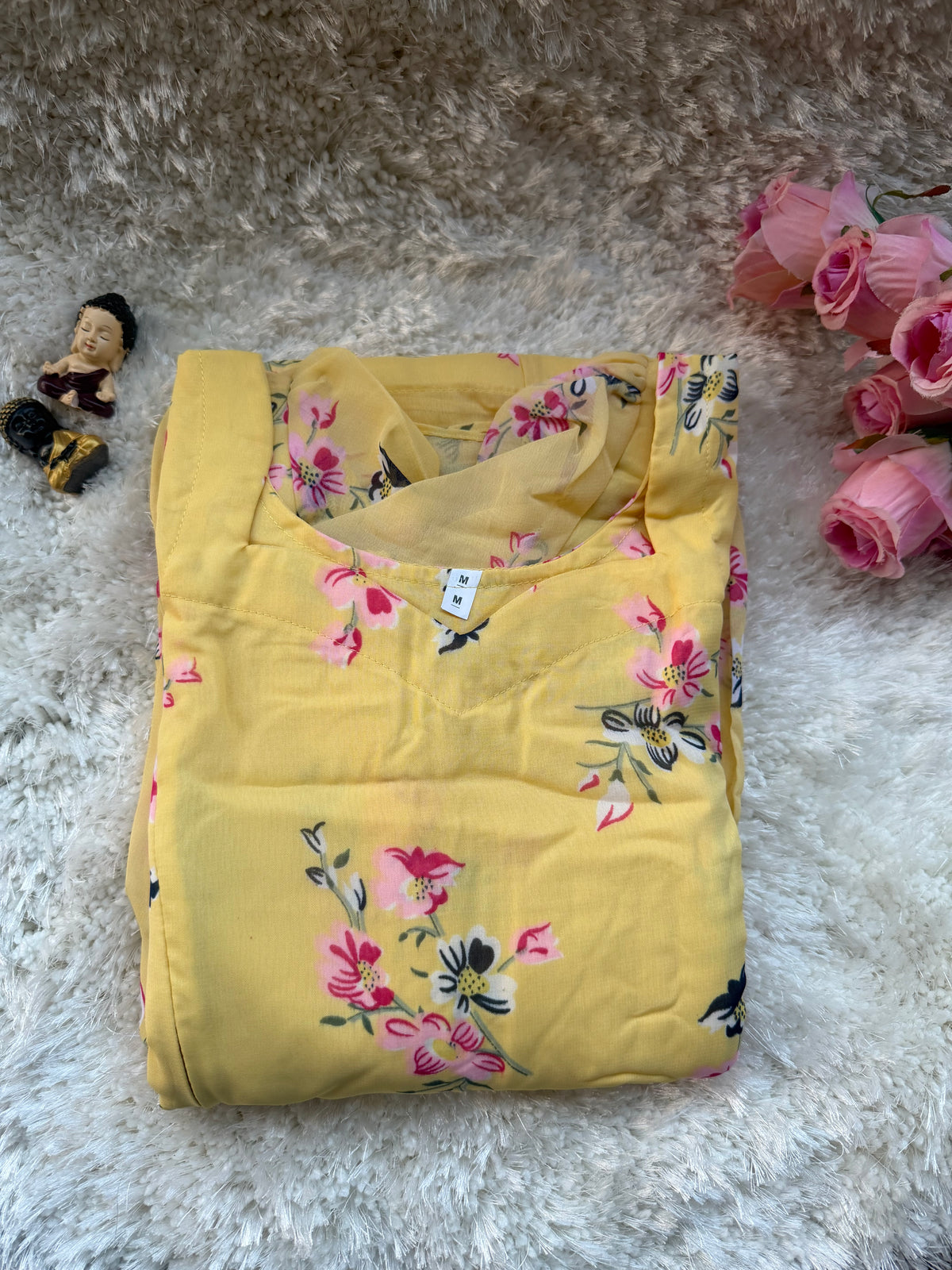 Georgette Maternity Feeding maxi  Lemon yellow