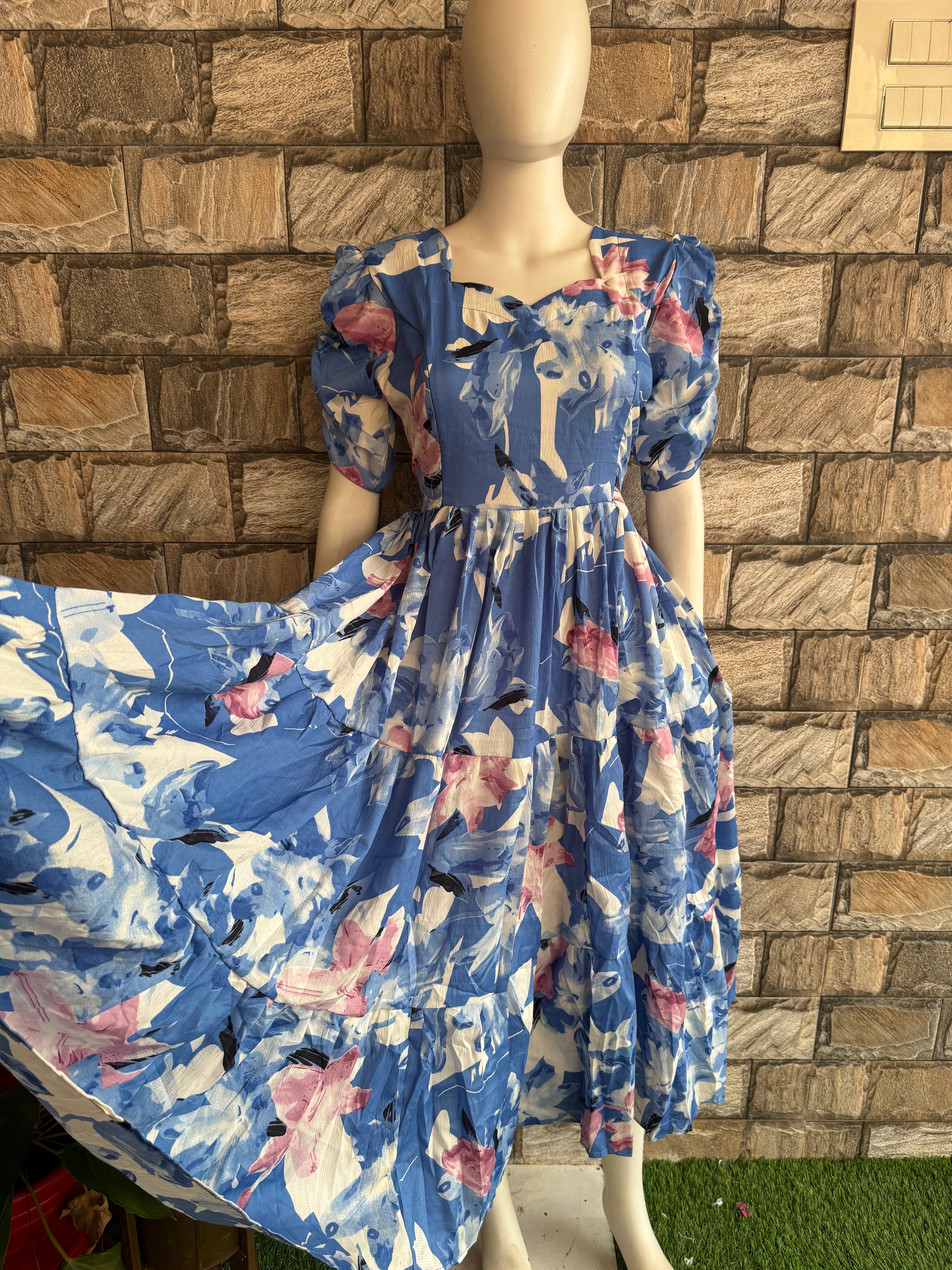 Ujala blue delta maternity maxi