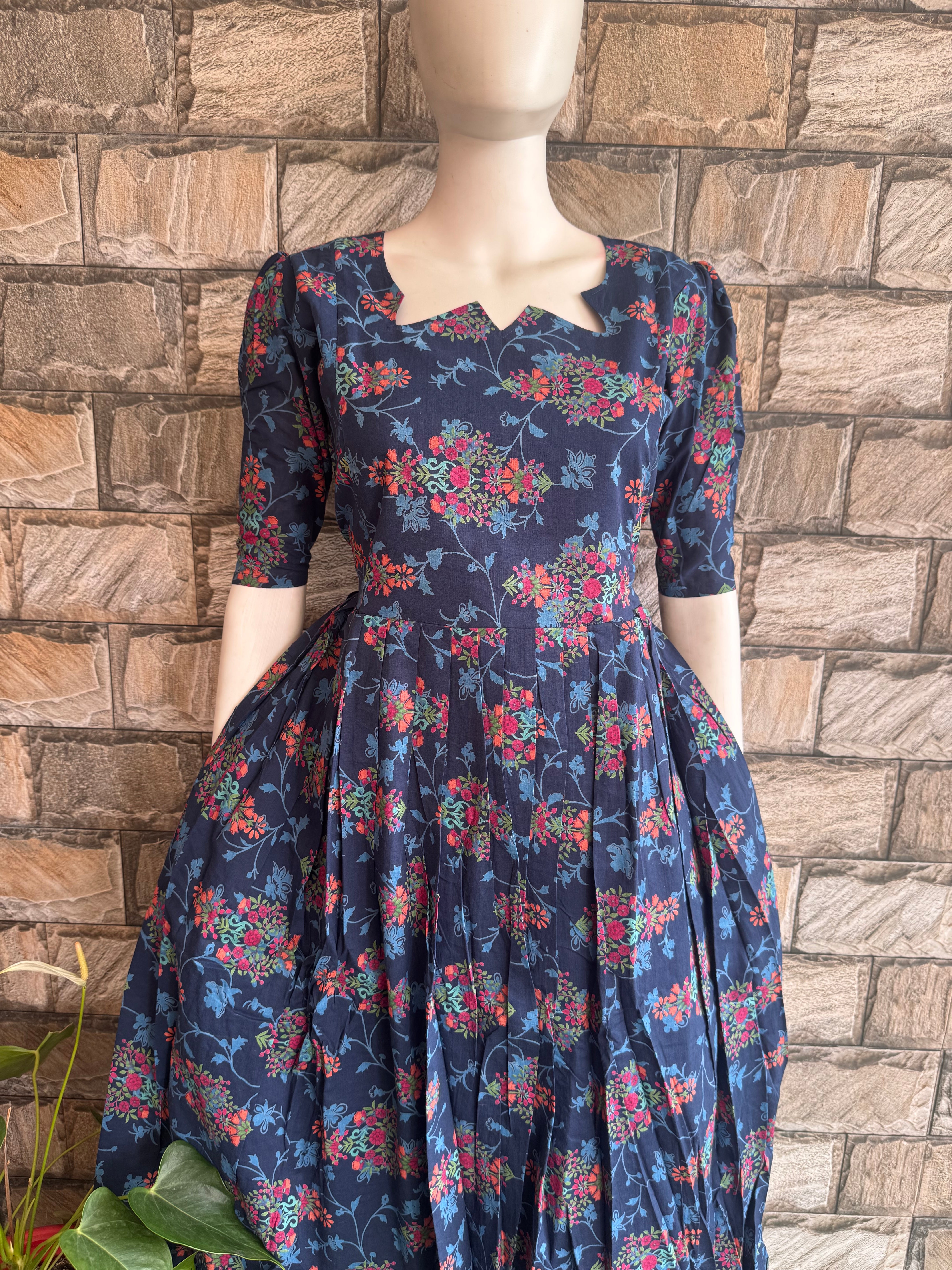 Bluey floral shade   soft cotton Maternity maxi