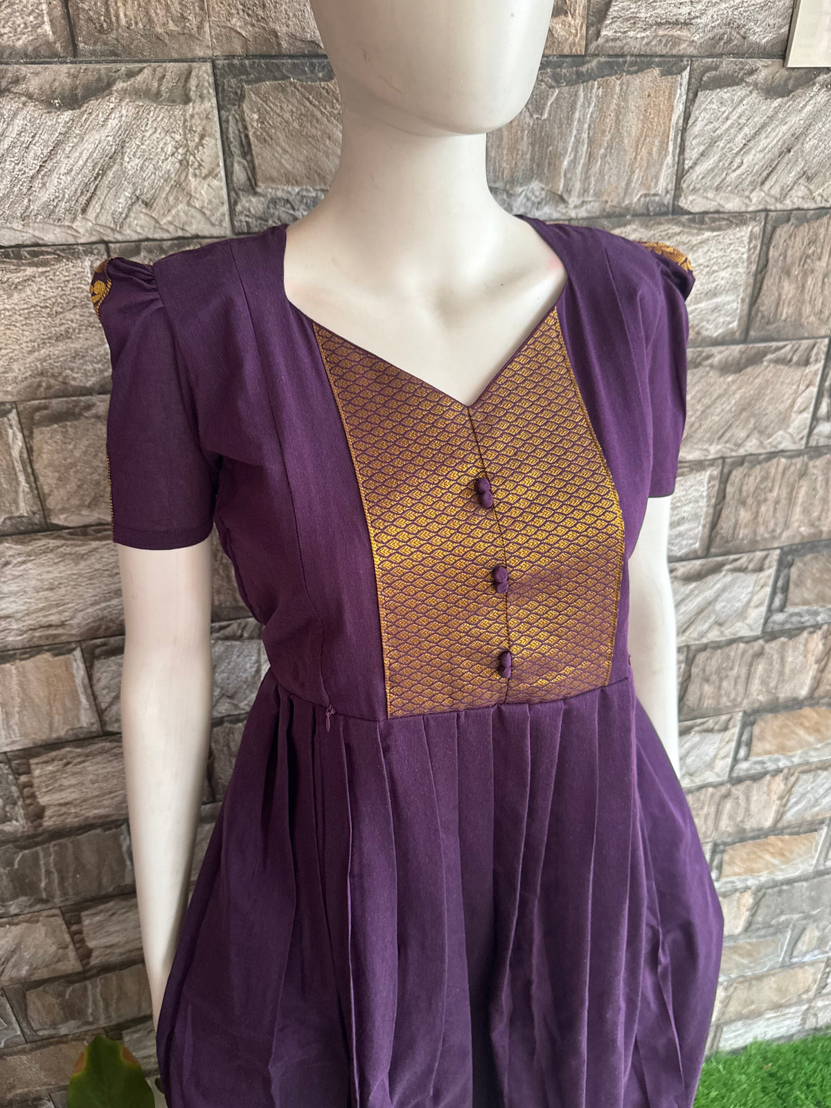 Diwali series Maternity raw silk maxi Brinjal wine  - without Dupatta PRE ORDER 4 business days
