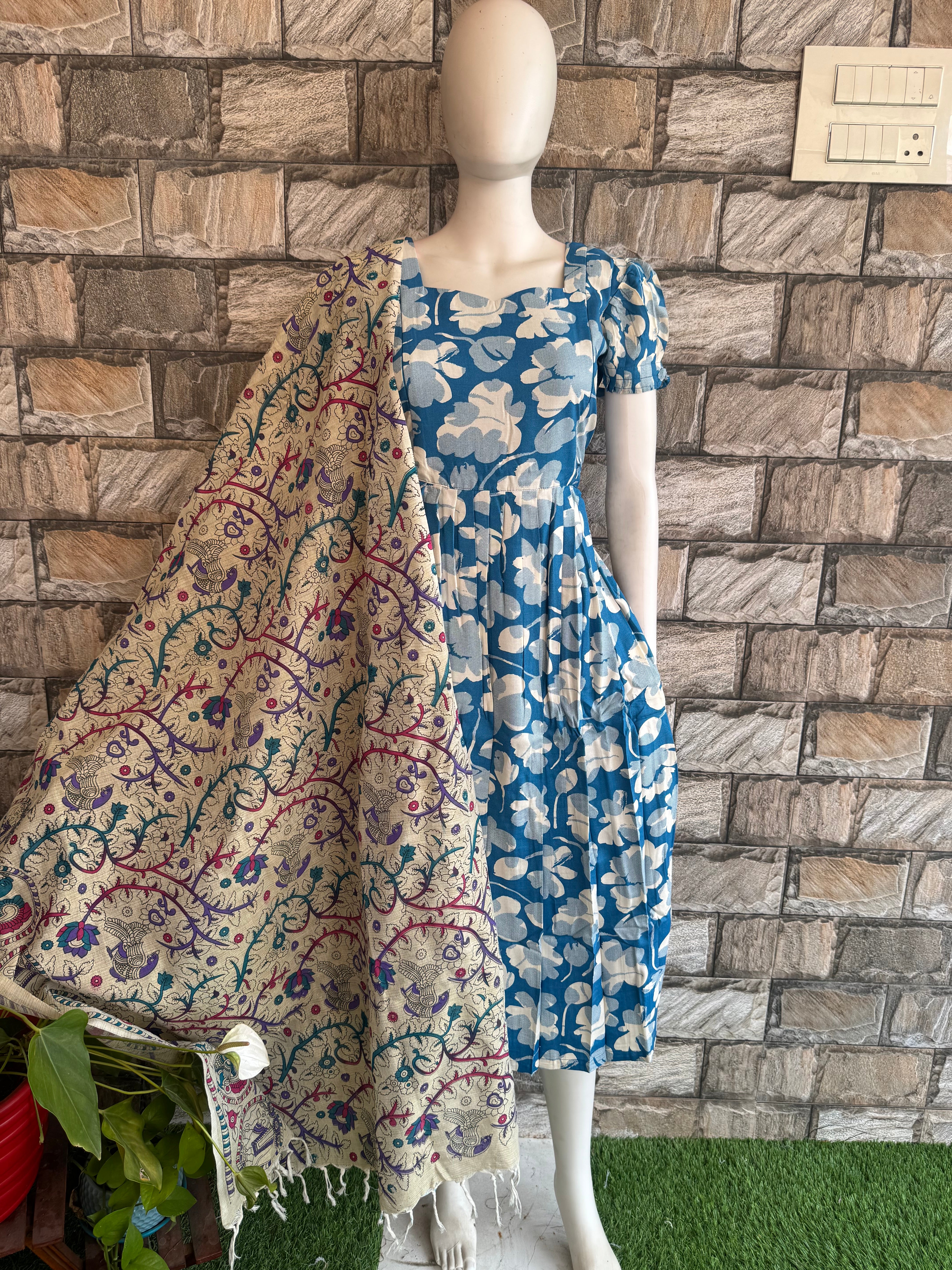 KalamKari Madhubhani Dupatta