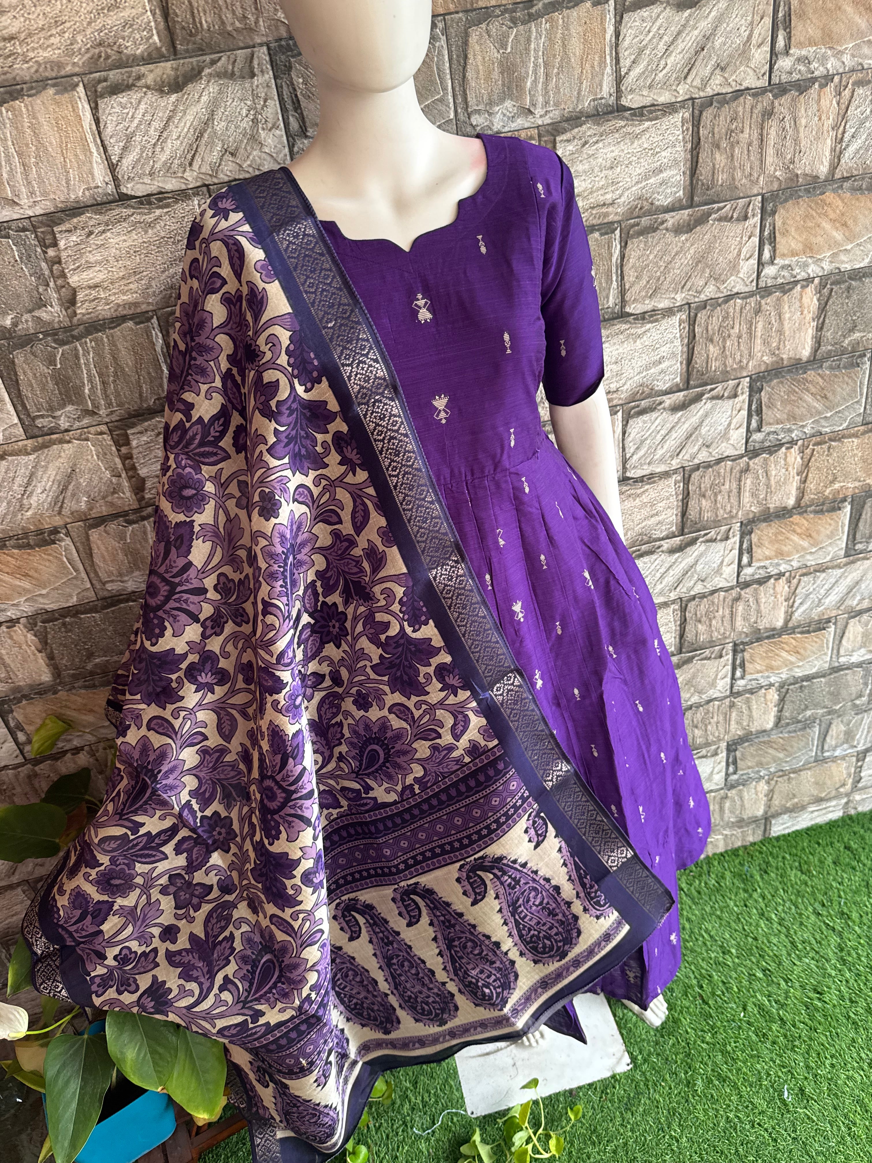 Silk based Dupatta Violet