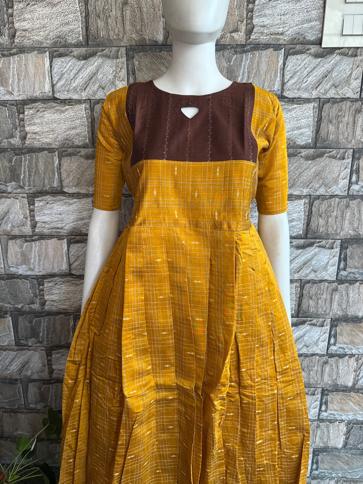 Diwali series Maternity raw silk maxi Choco