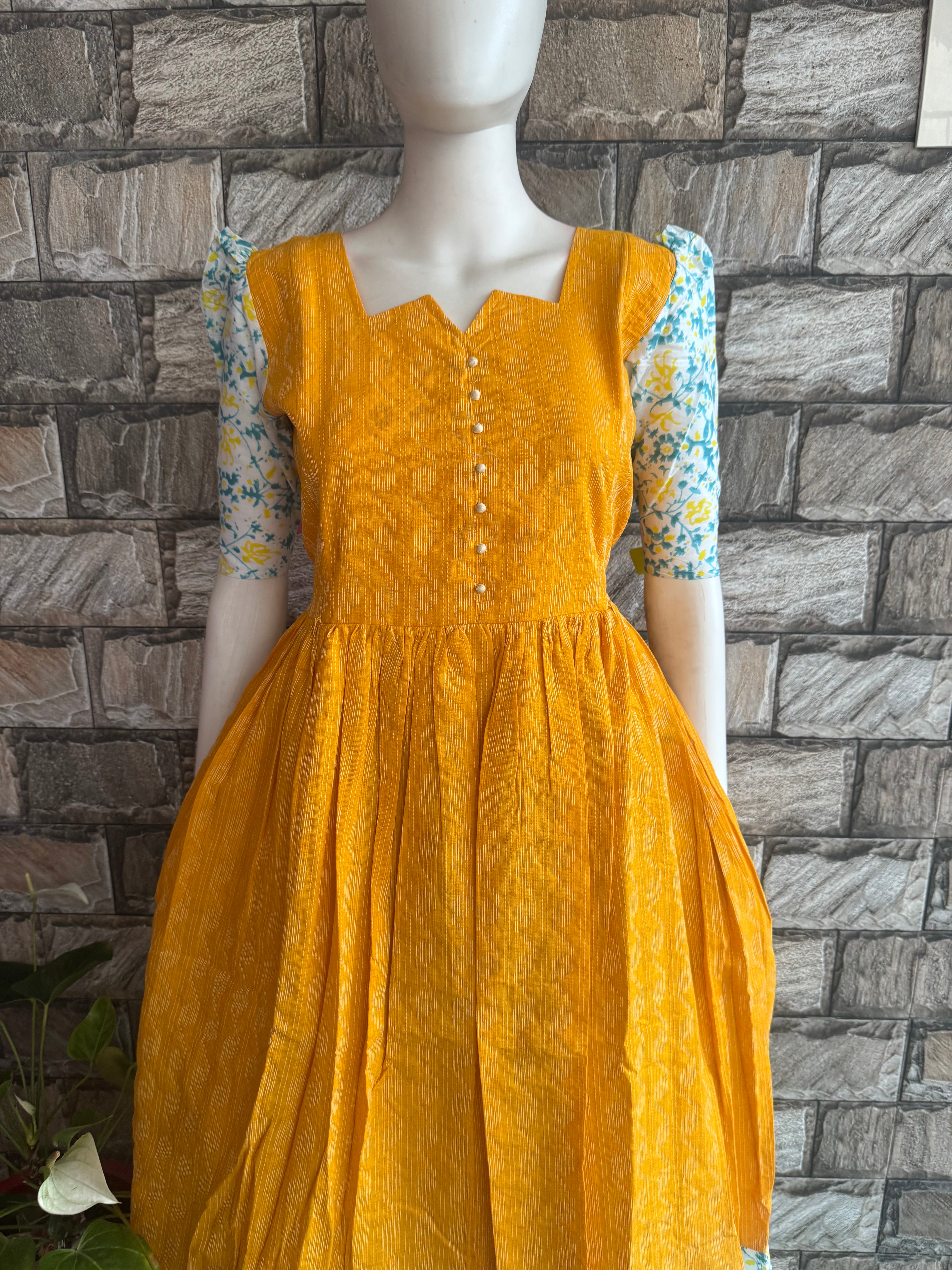 Manjal  Soft Kanta cotton Maternity maxi