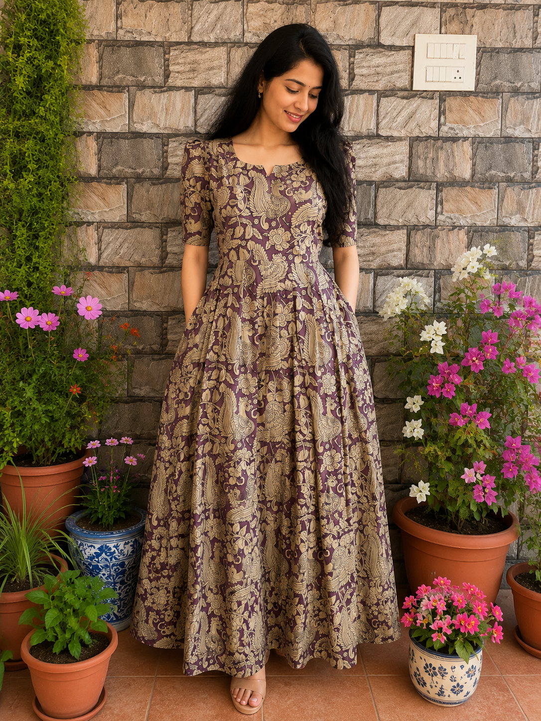 Budget  soft cotton Maternity maxi