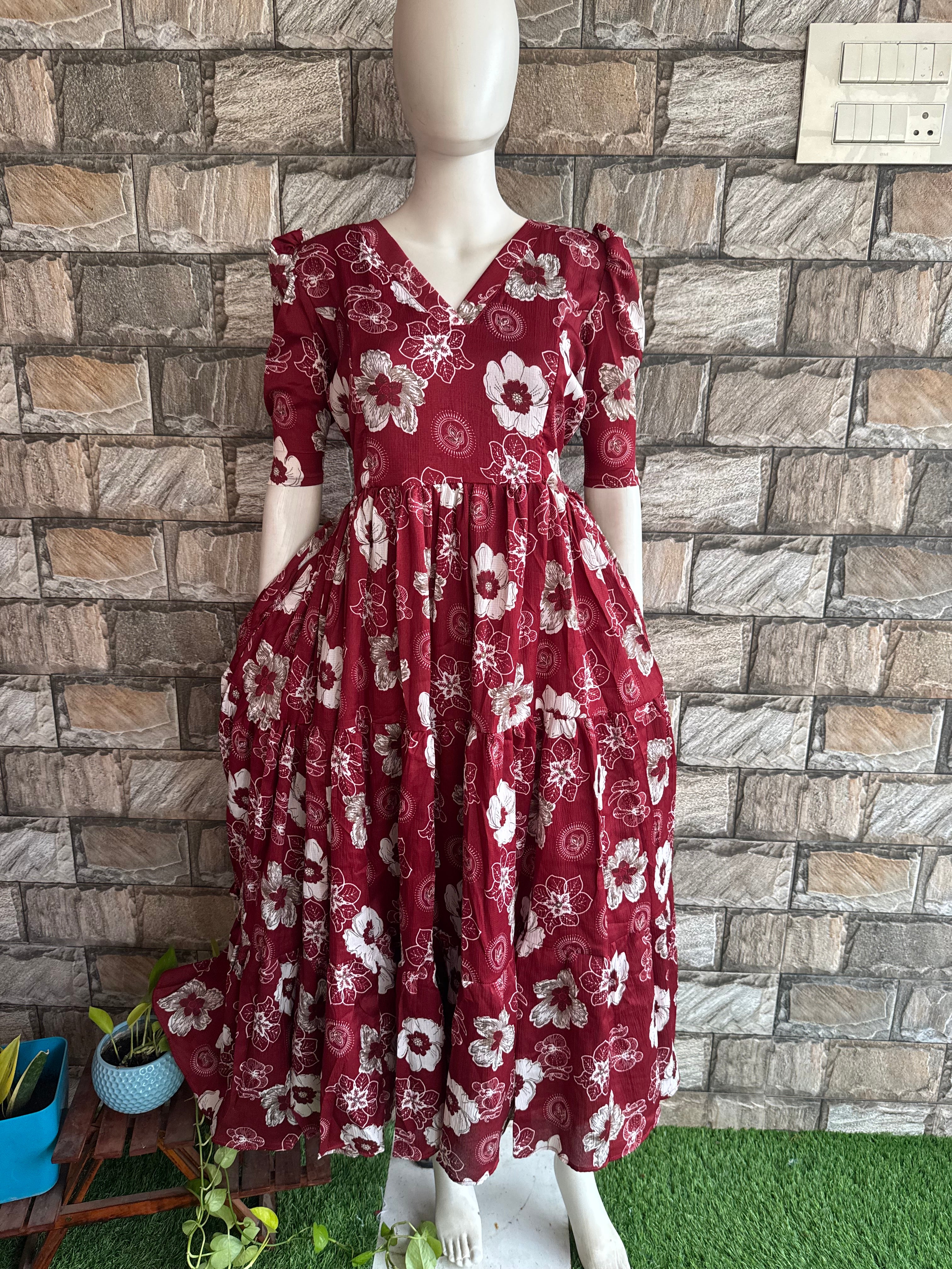 Delta Maternity maxi Maroon Floral