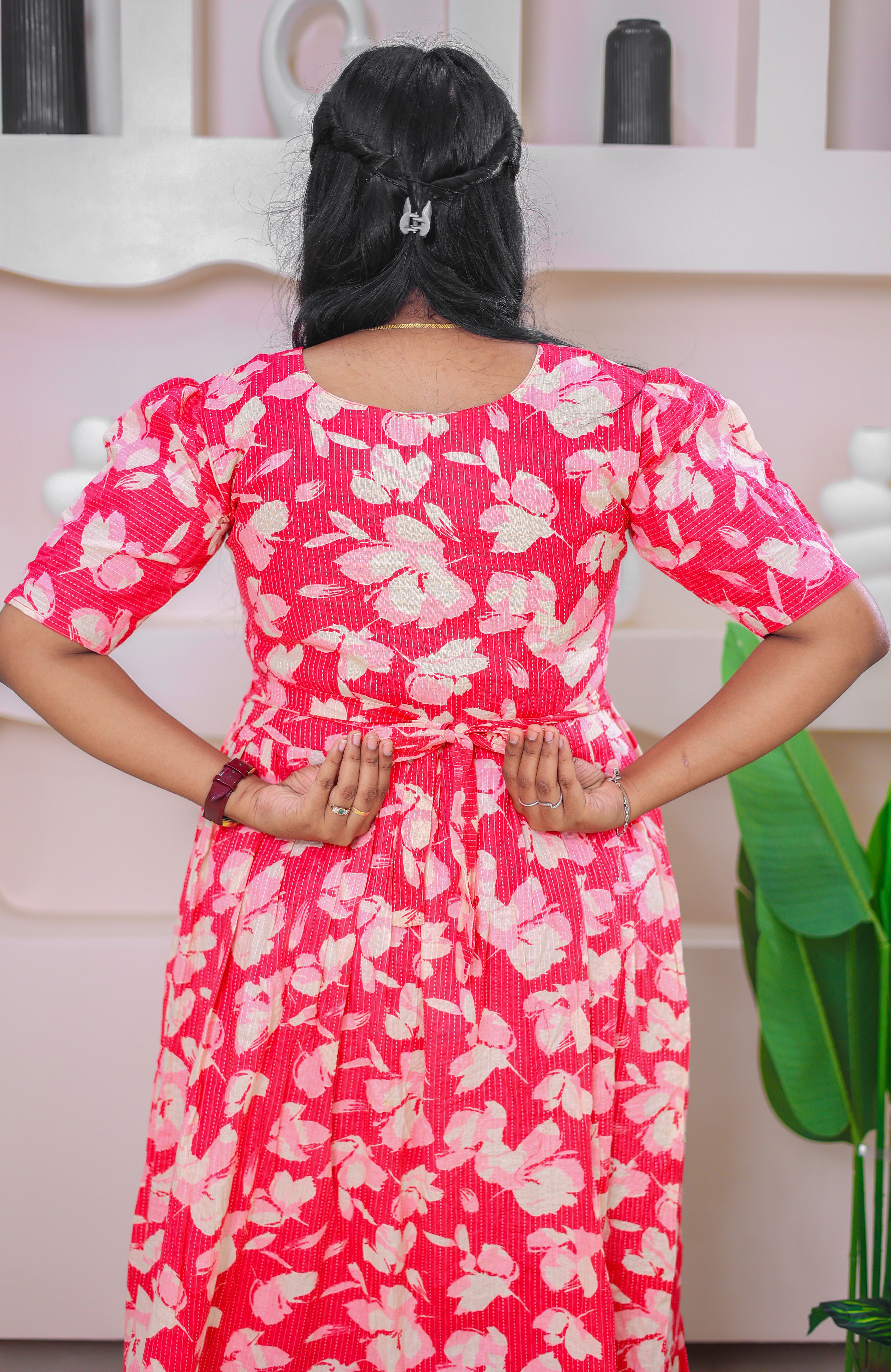 Kanta cotton Maternity Feeding Maxi Pinkee