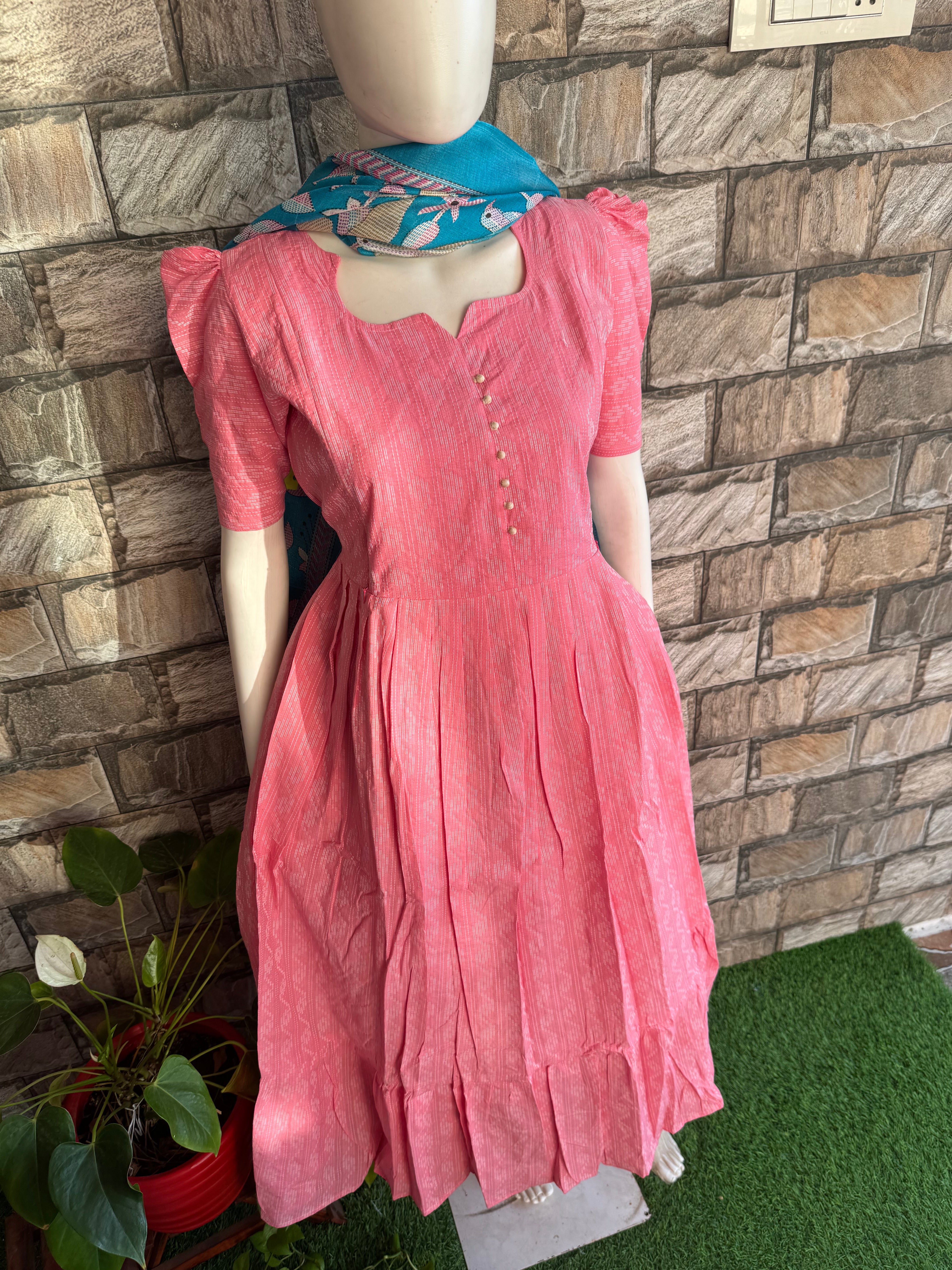 Cotton  candy soft kanta cotton Maternity maxi
