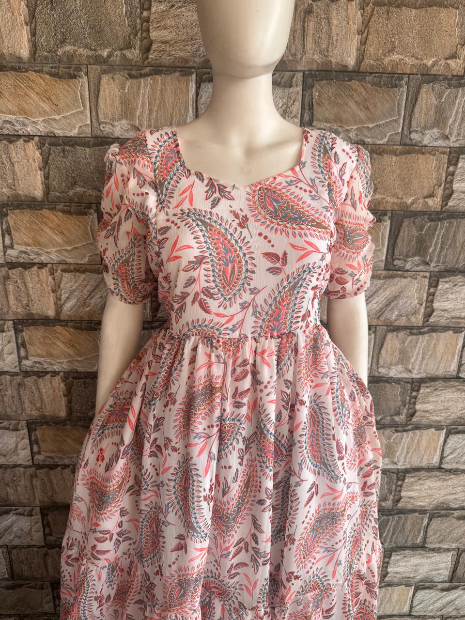 white georgette maxi