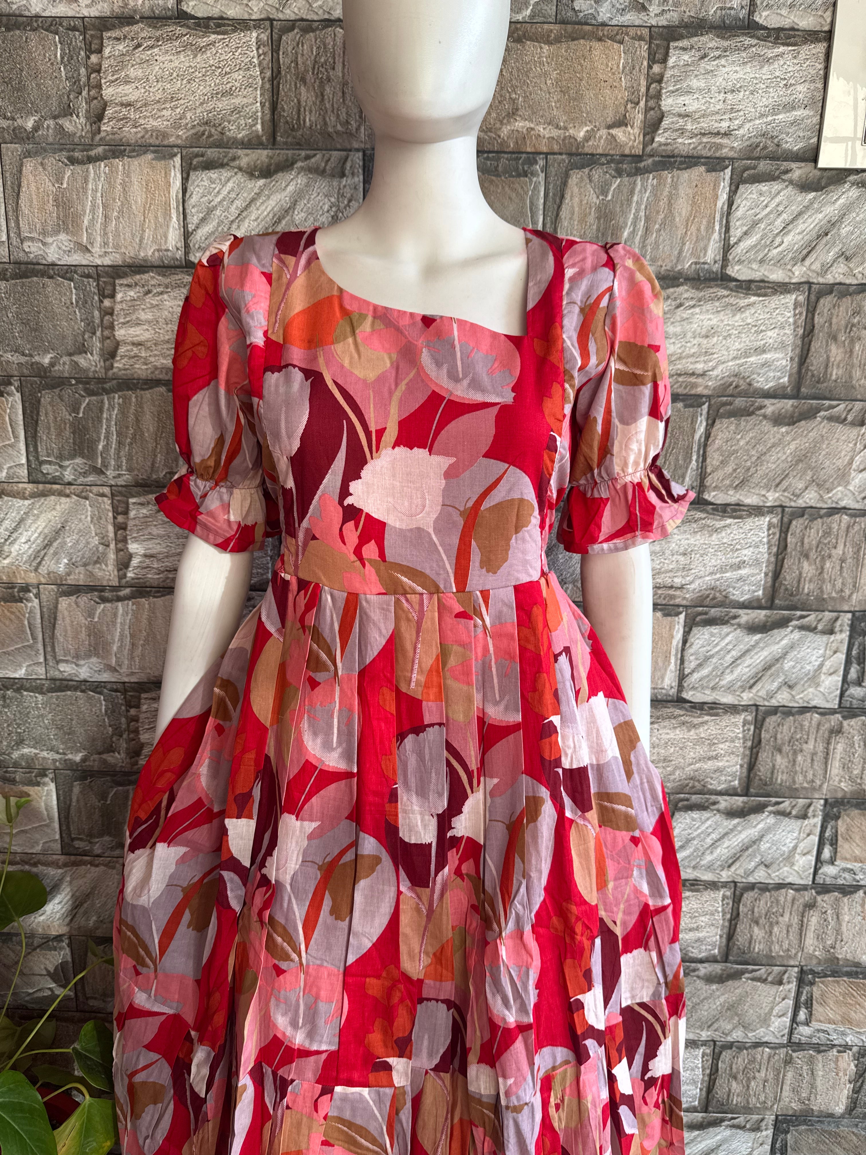 Multi shade soft cotton Maternity maxi