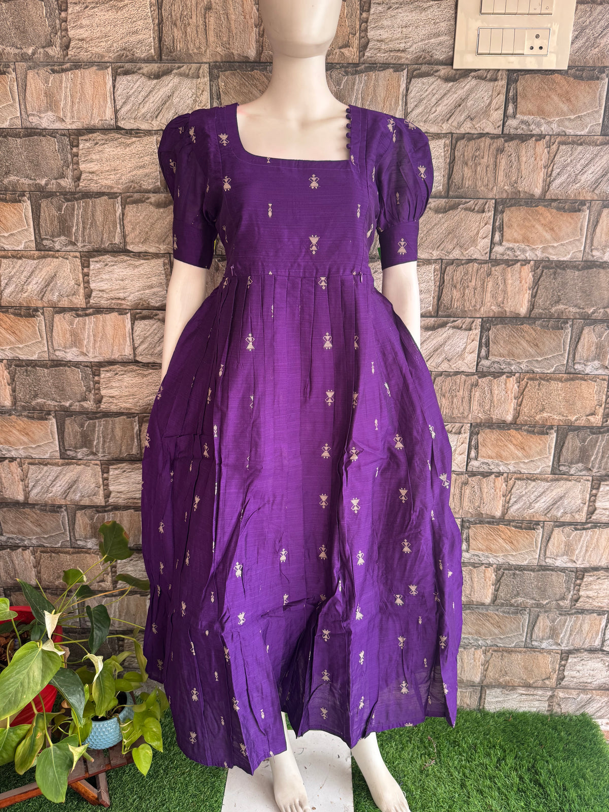 Diwali series Maternity raw silk maxi- without Dupatta