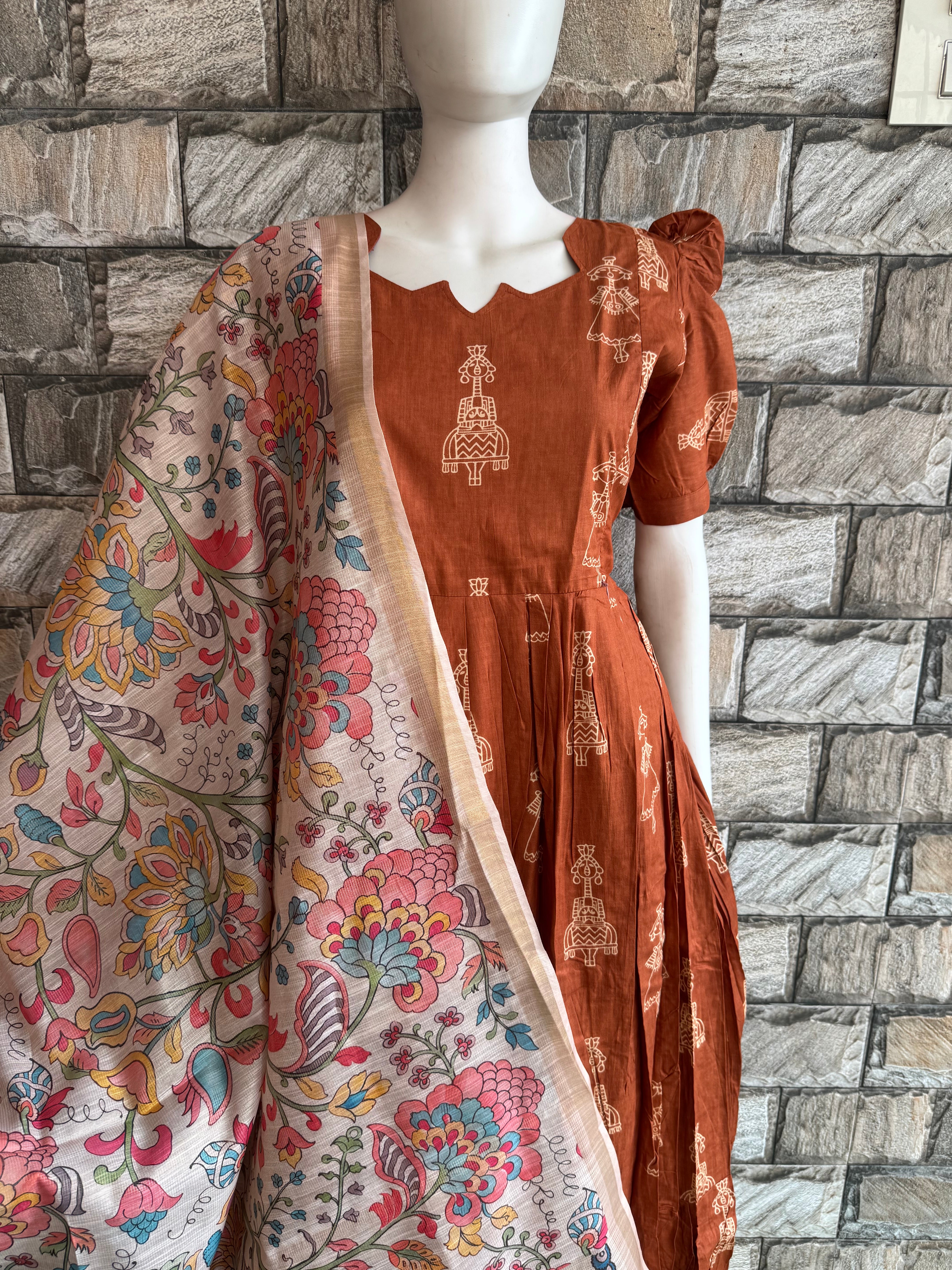 Kotta kalamkari Dupatta
