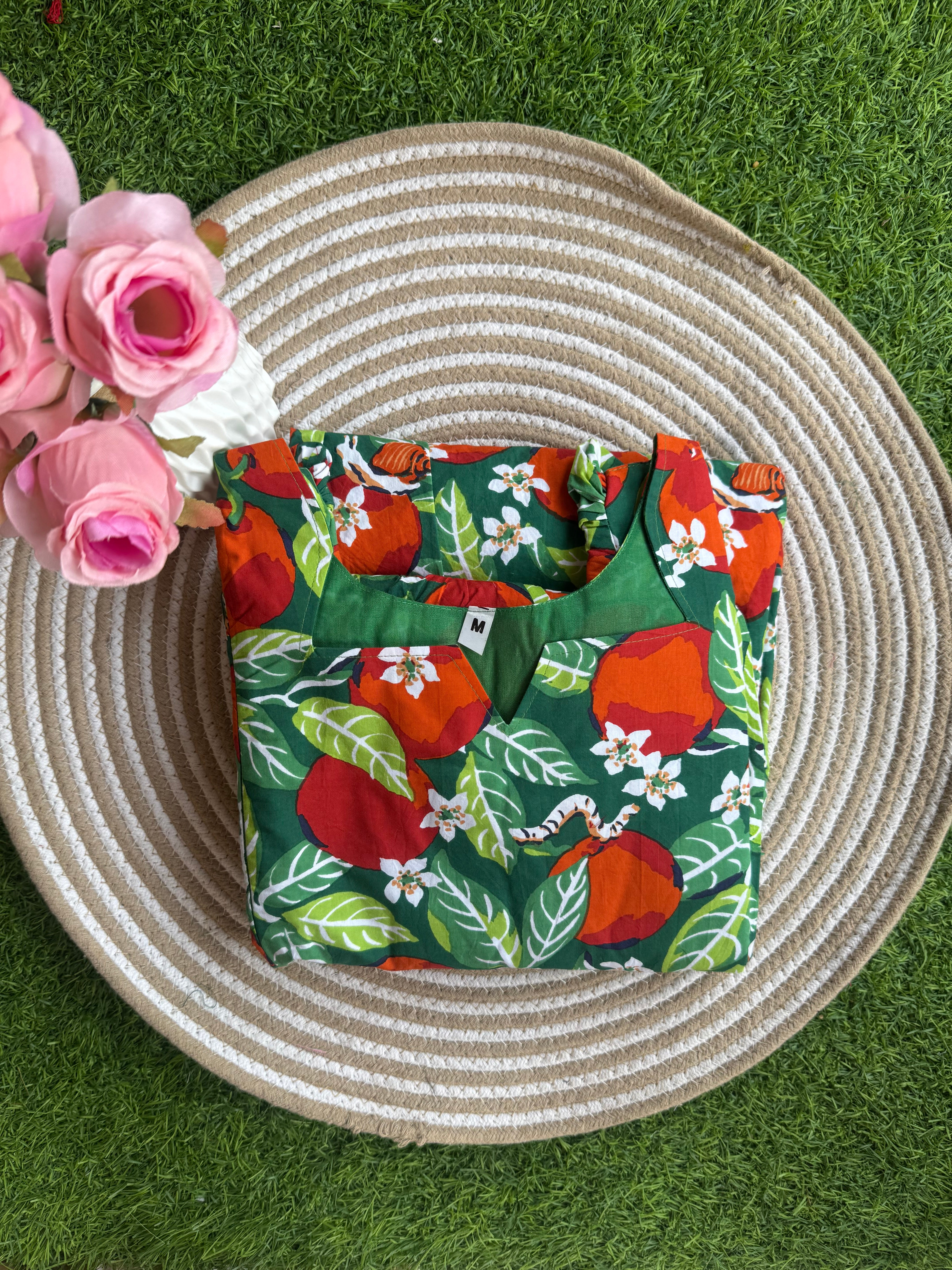 Poplin cotton Maternity maxi