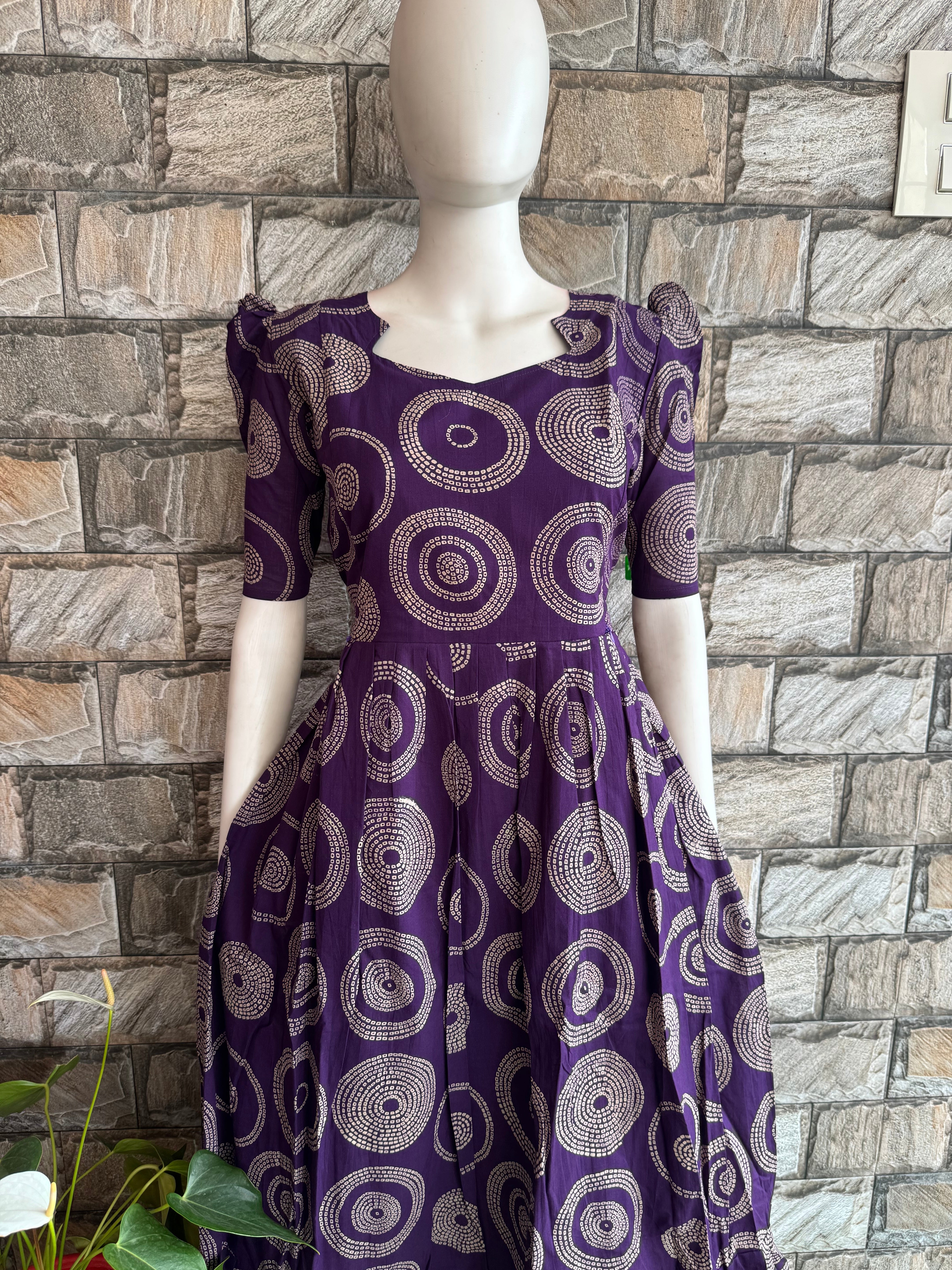 Black current soft cotton Maternity maxi