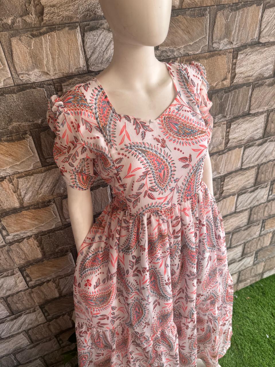 white georgette maxi