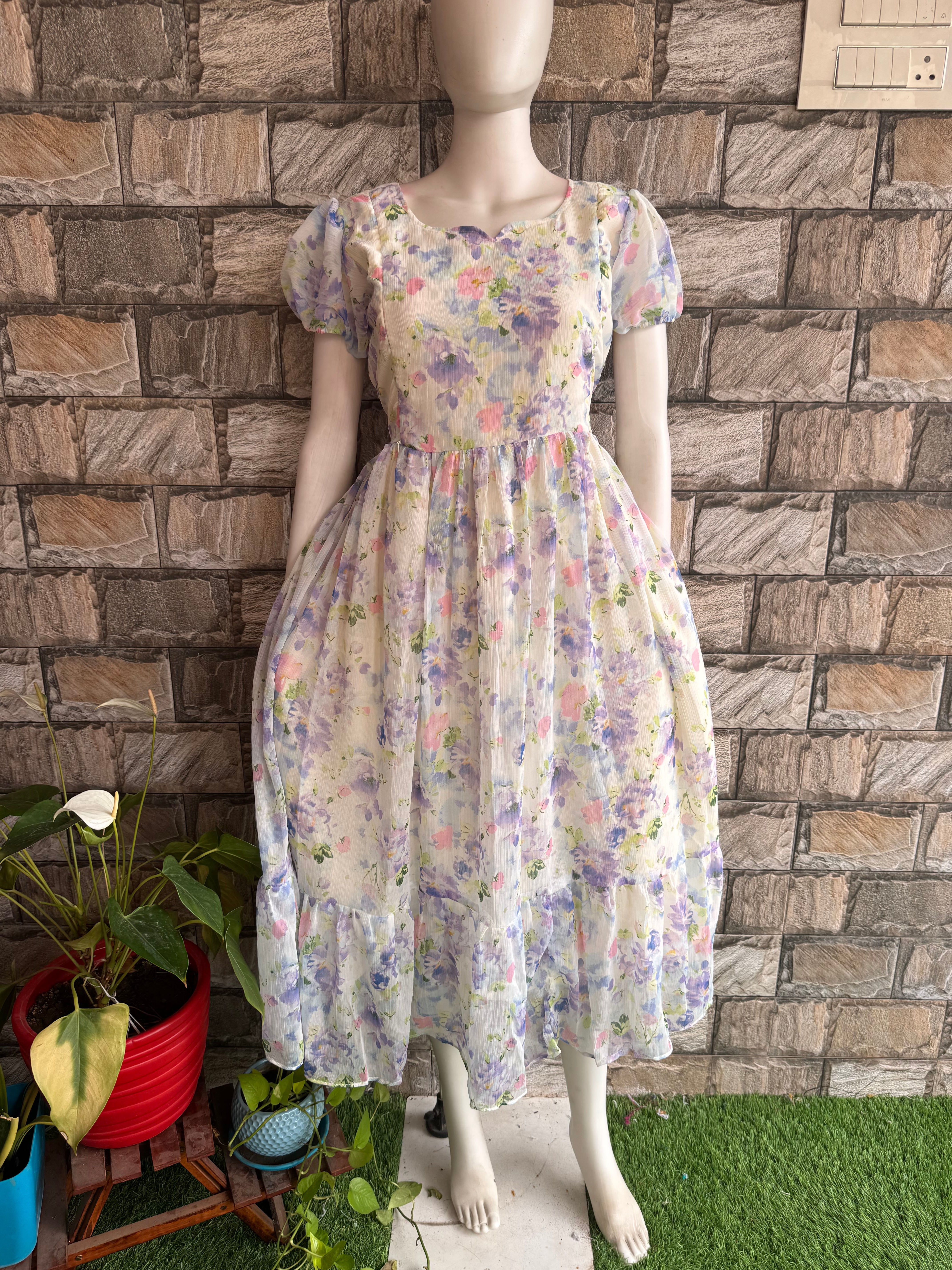 Bunch Rose Georgette Maternity maxi