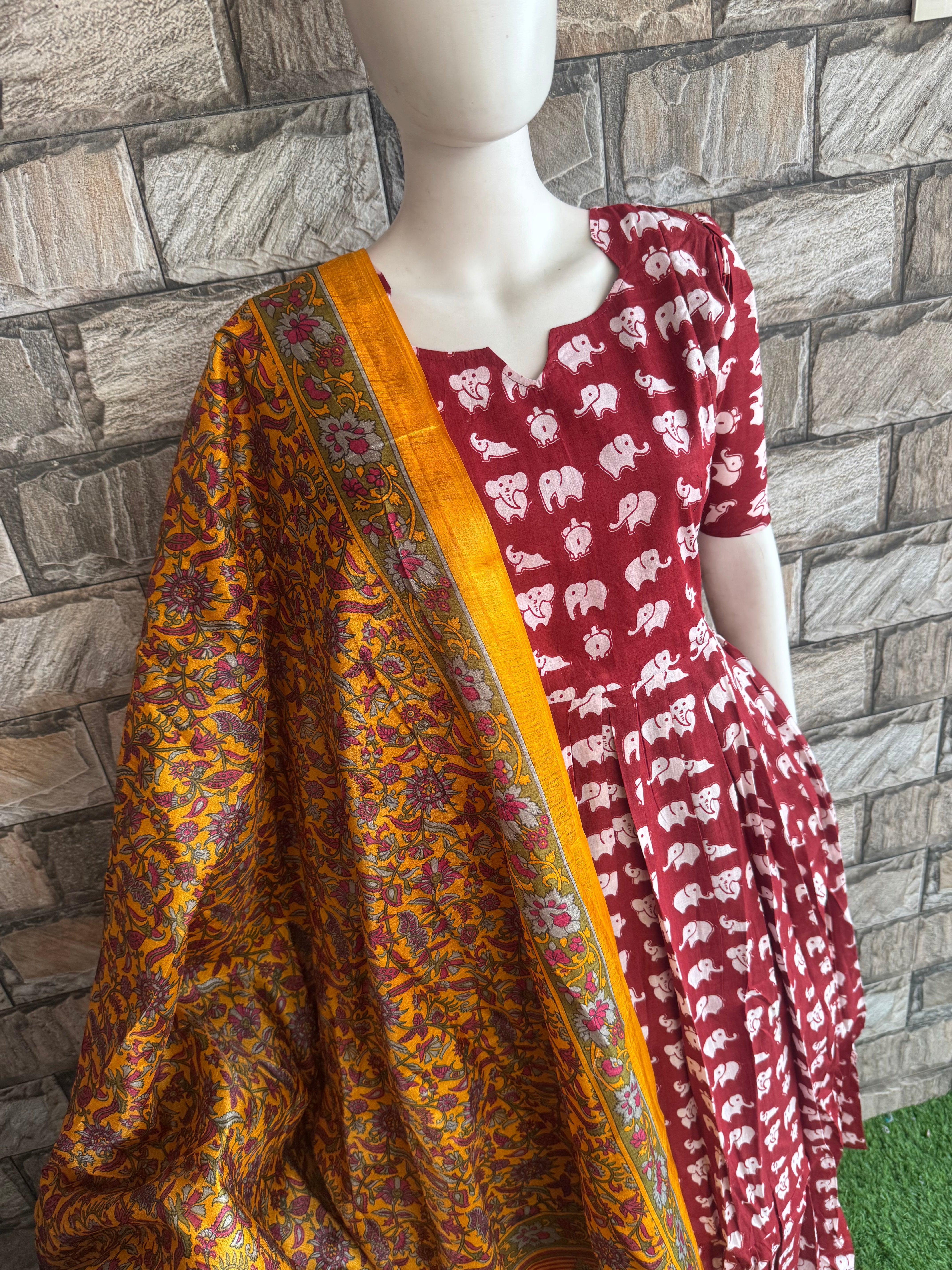 Mustard yellow Dupatta