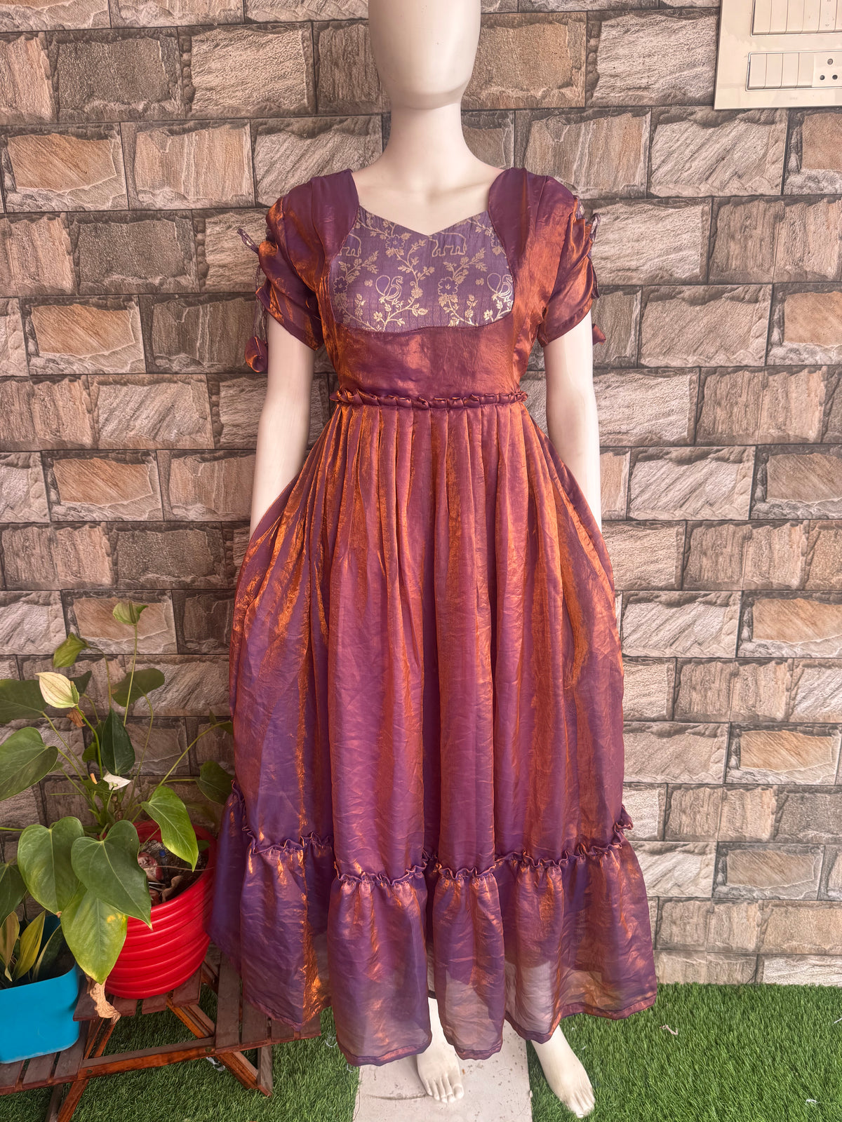 Jimmicho shining Georgette Maternity Feeding maxi