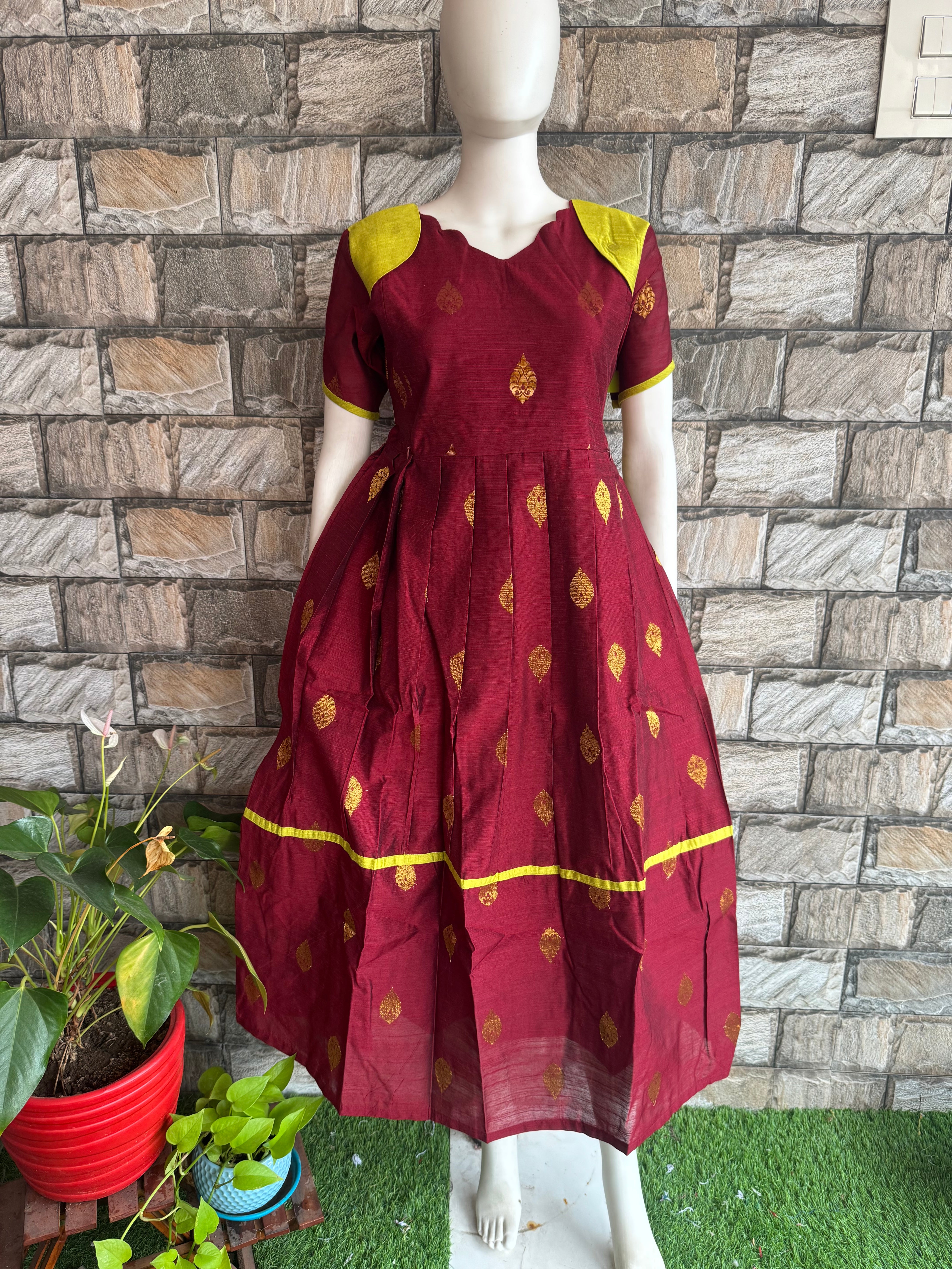 Maroon Blish Maternity maxi