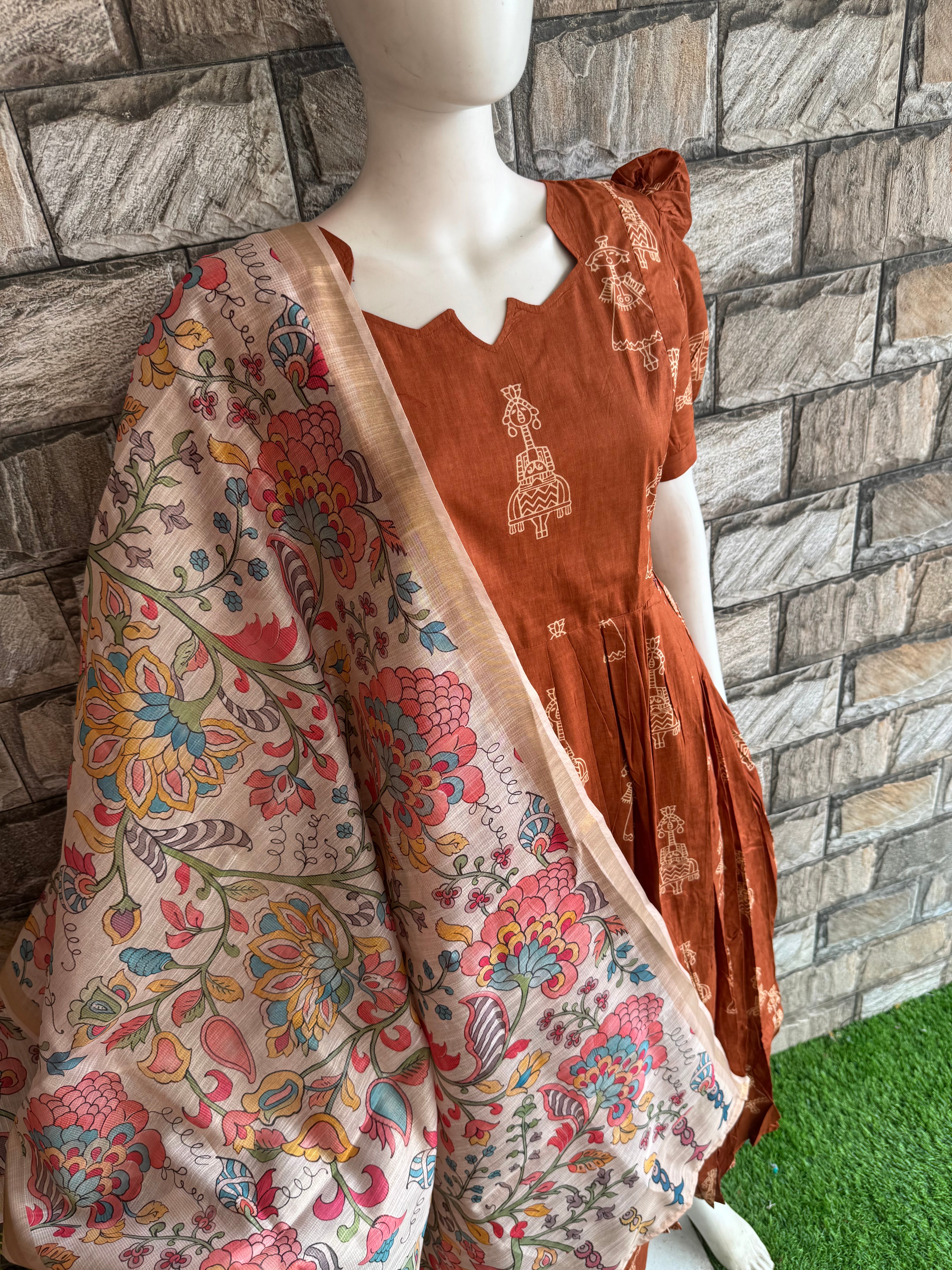 Kotta kalamkari Dupatta