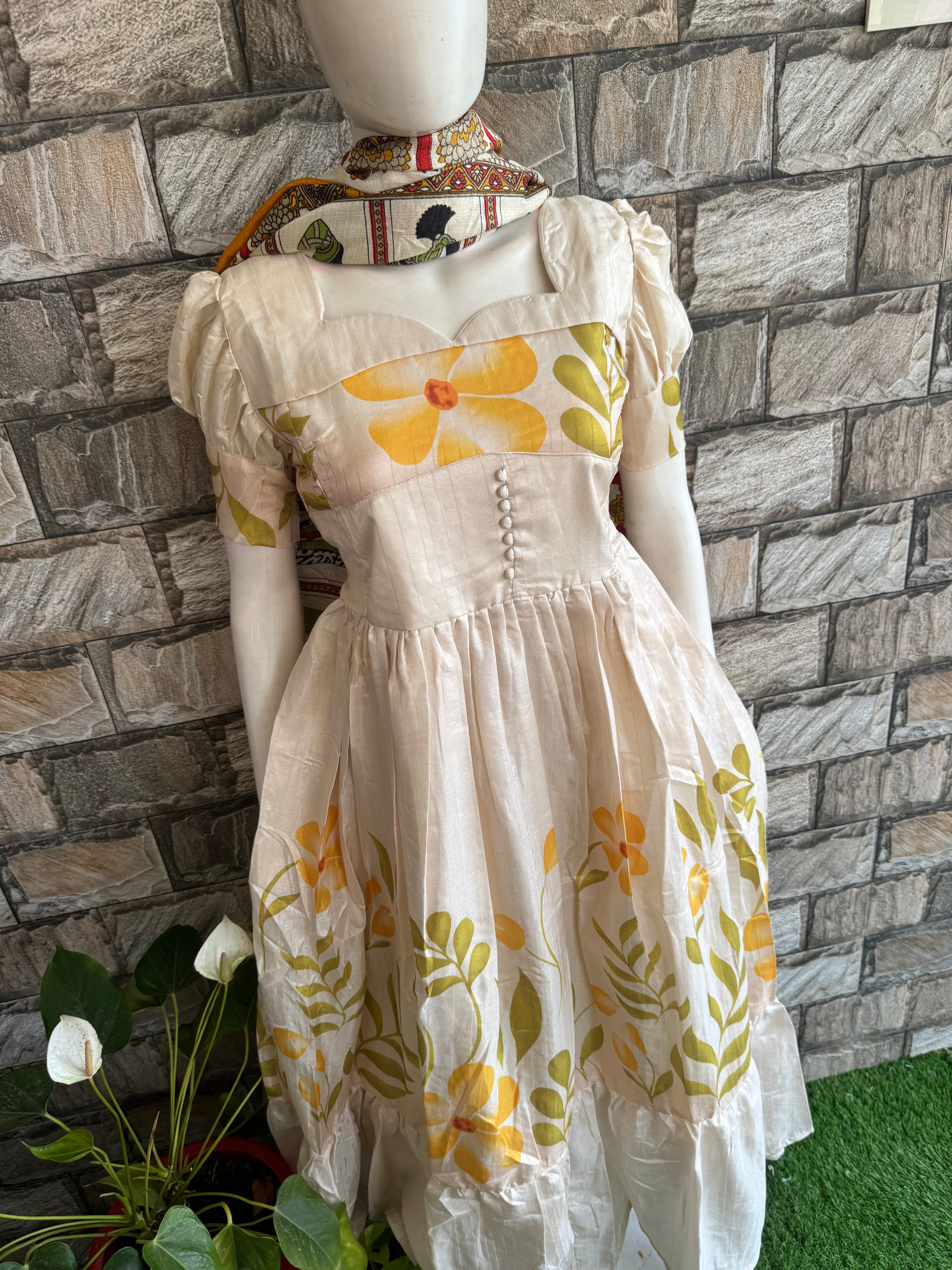 Chanderi Festive Maternity maxi