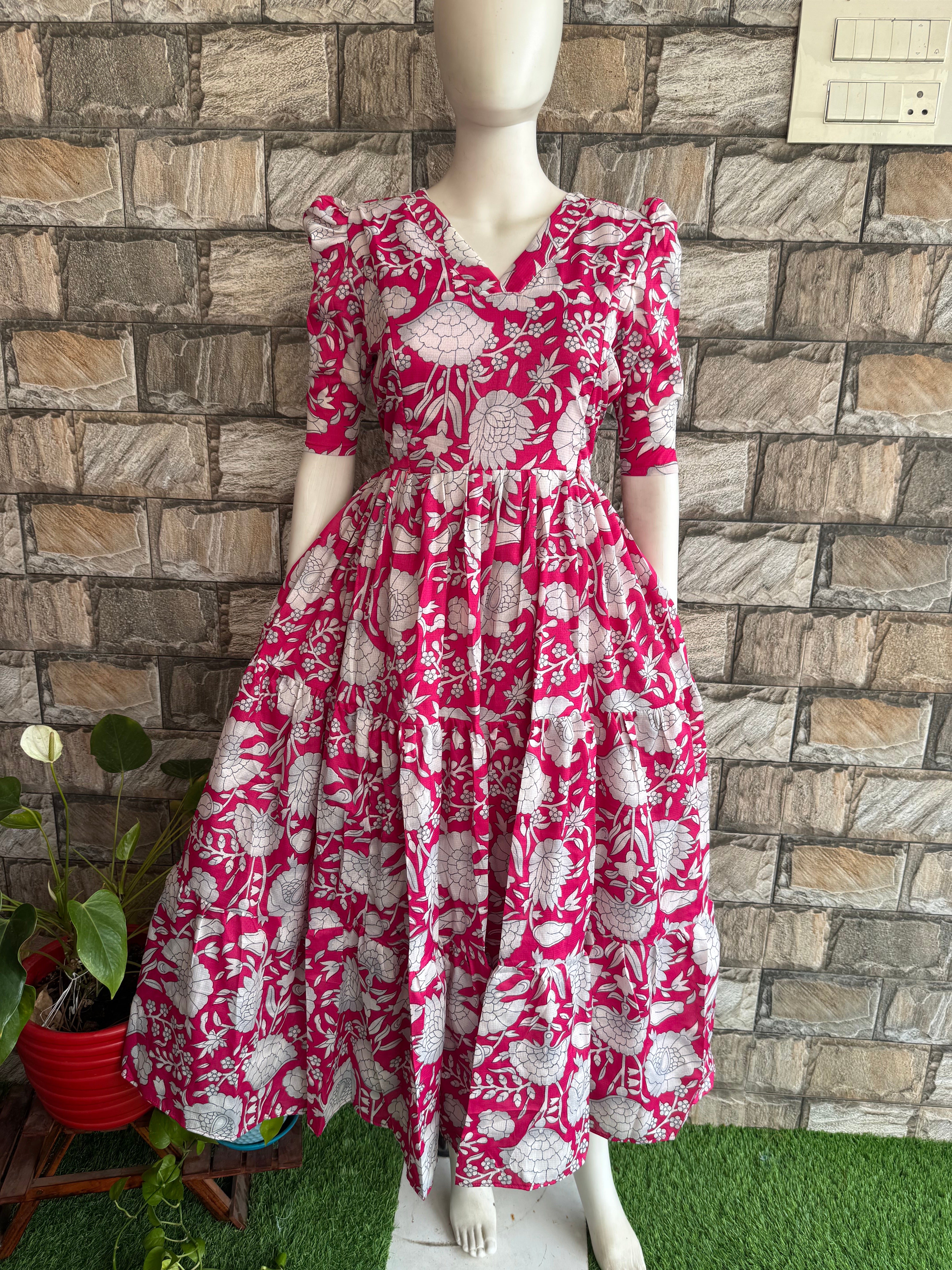 Delta Maternity maxi Dark Pink