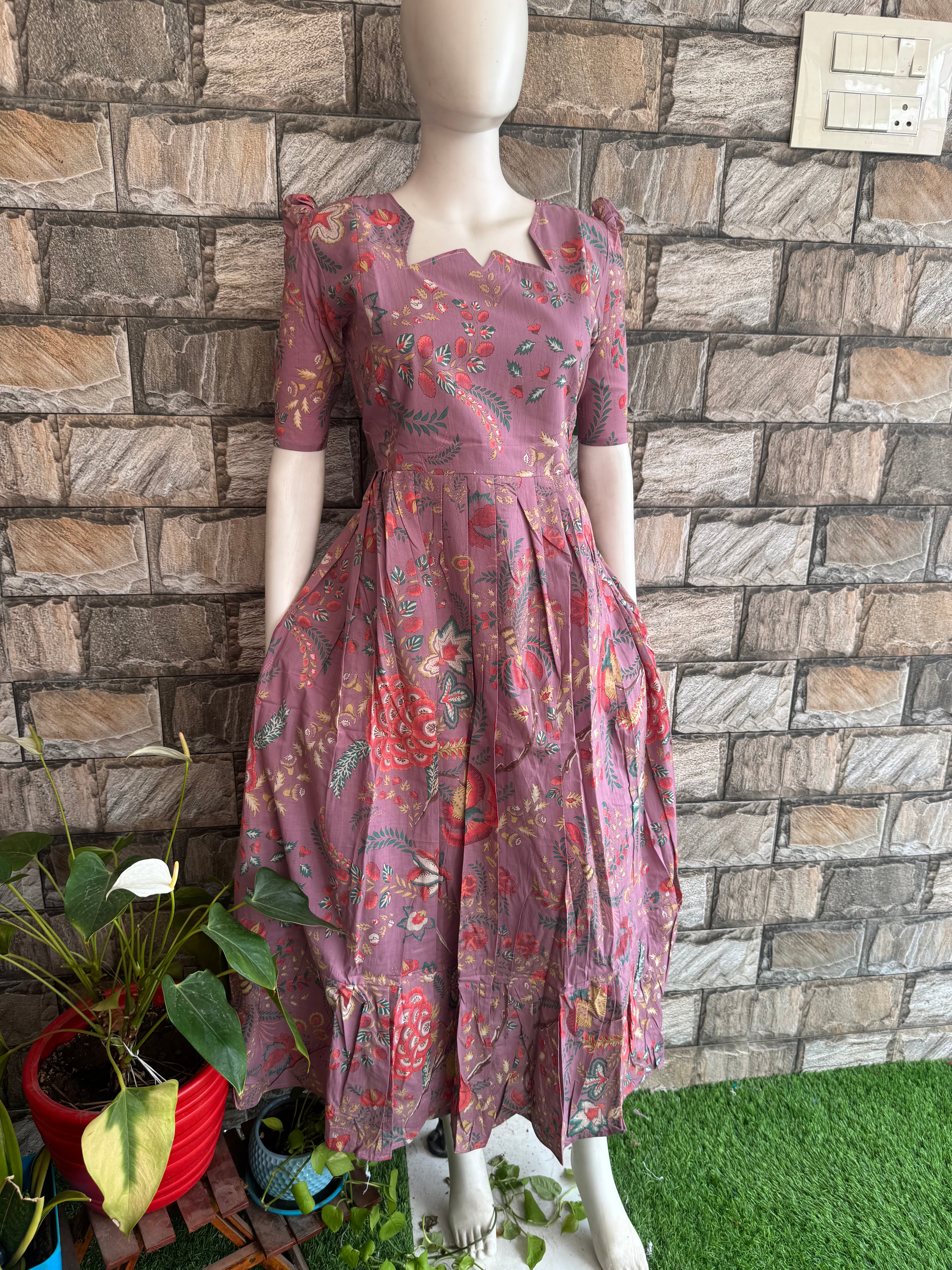 Onion peel soft cotton Maternity maxi