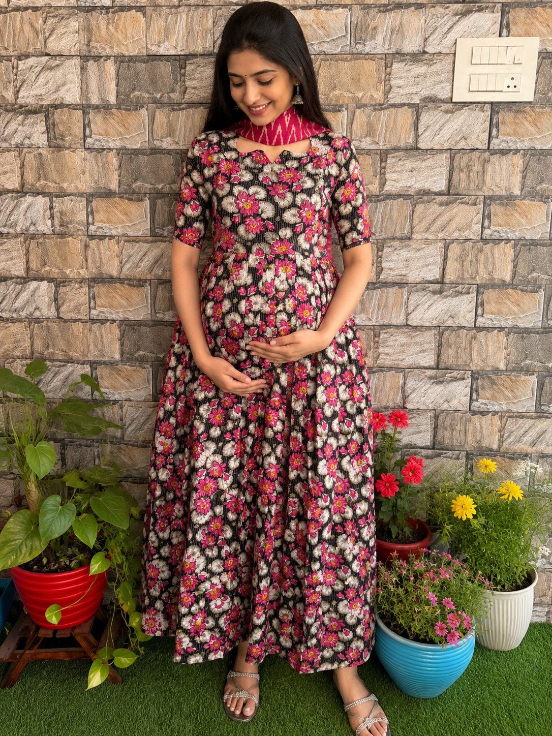 Lotus  Kanta cotton Maternity maxi