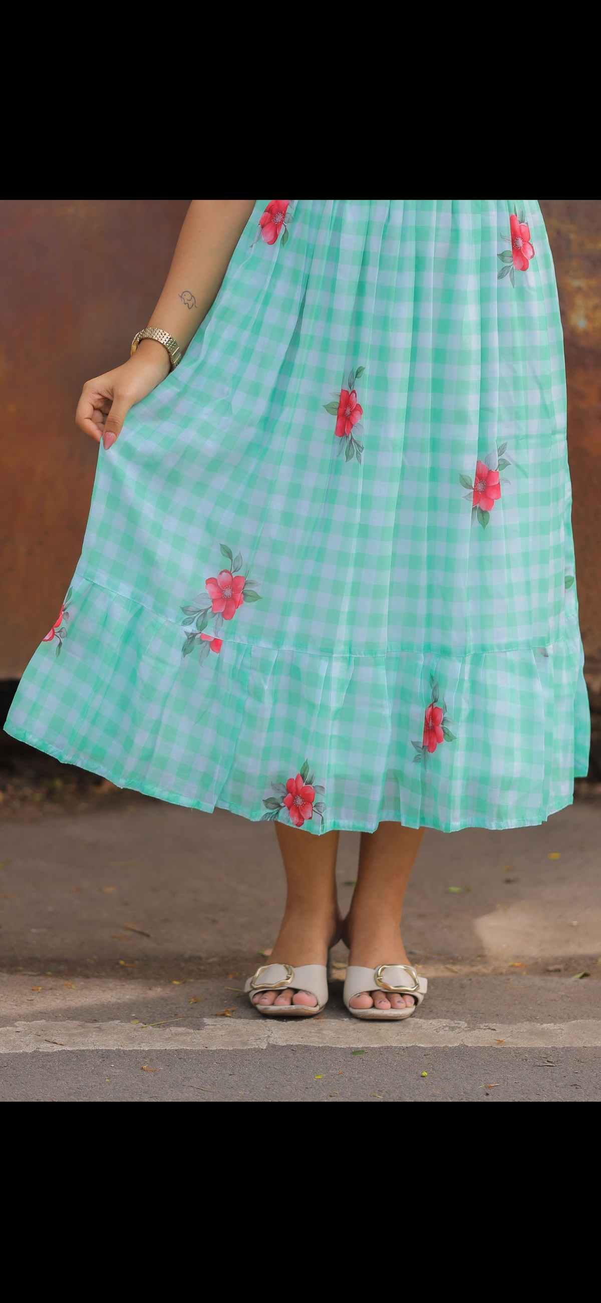 Premium mul Chanderi  cotton Maternity maxi