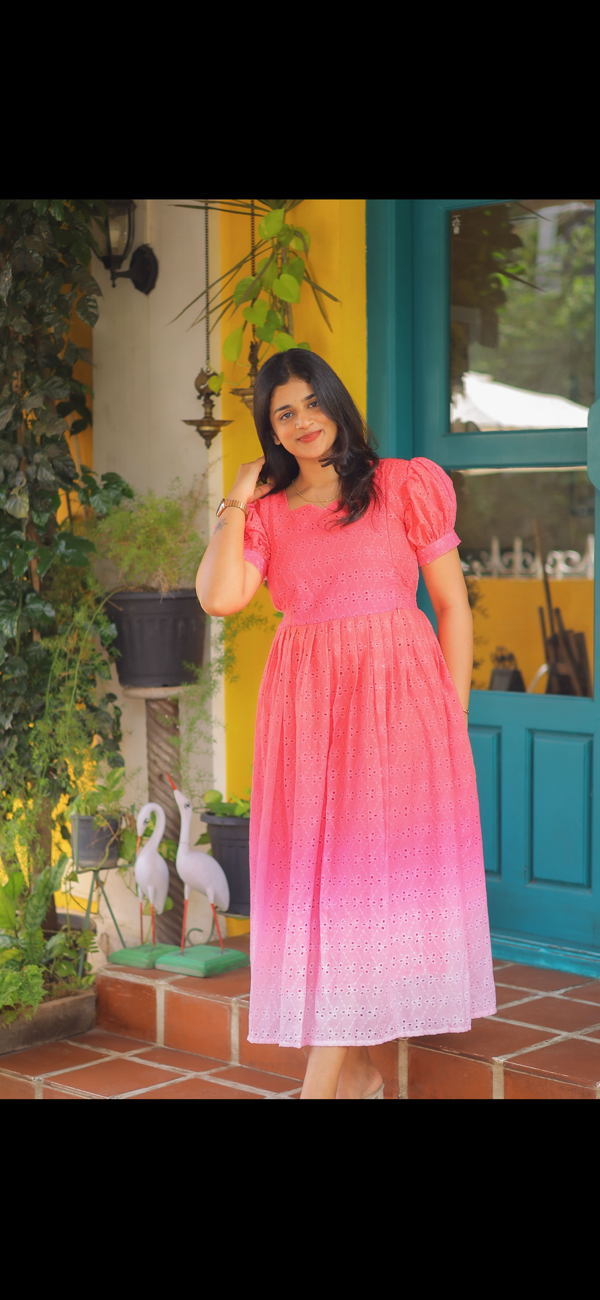 Reddish pink Premium Hacoba Maternity Feeding Maxi only