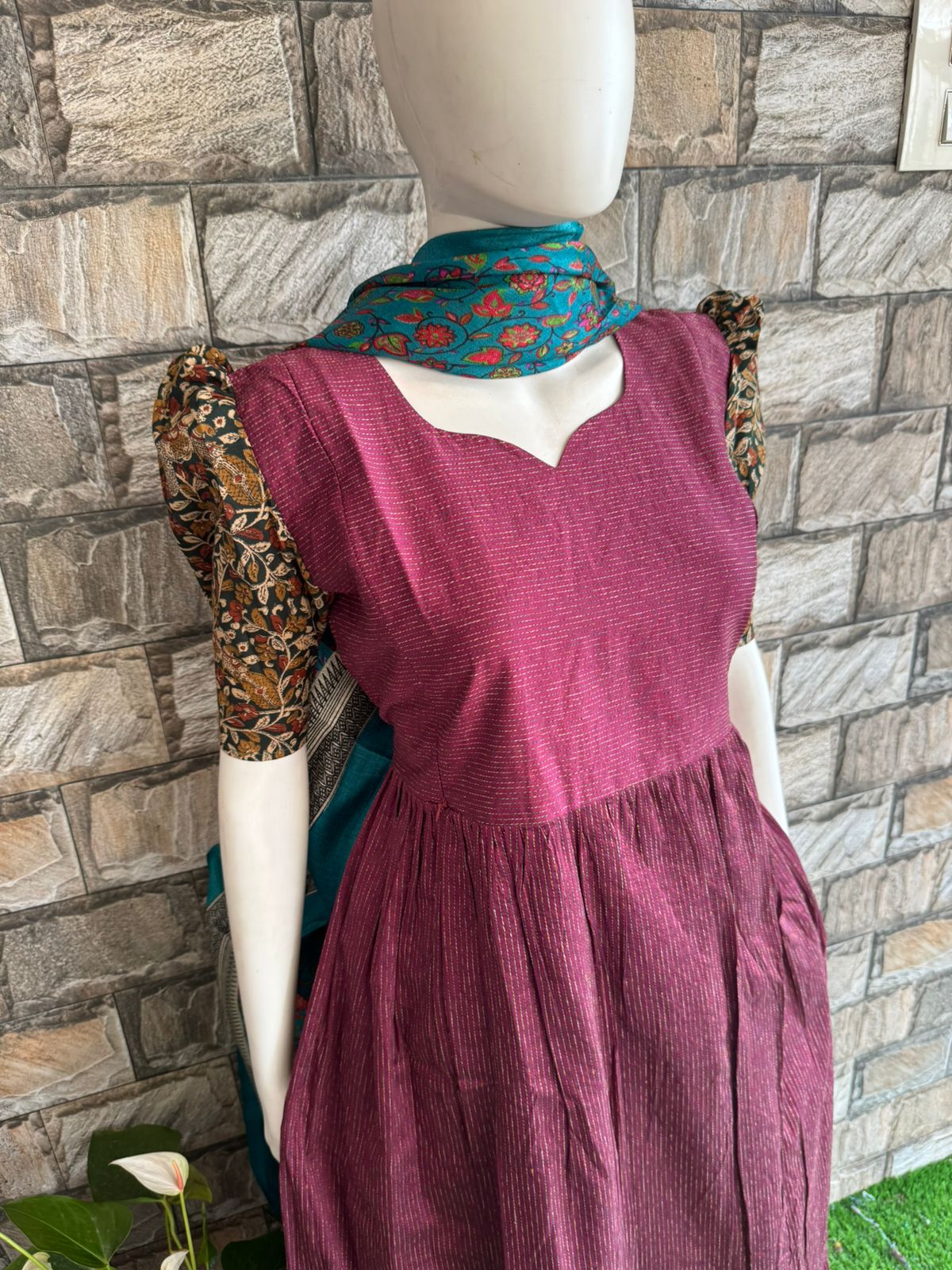 purple plan kanta cotton maxi