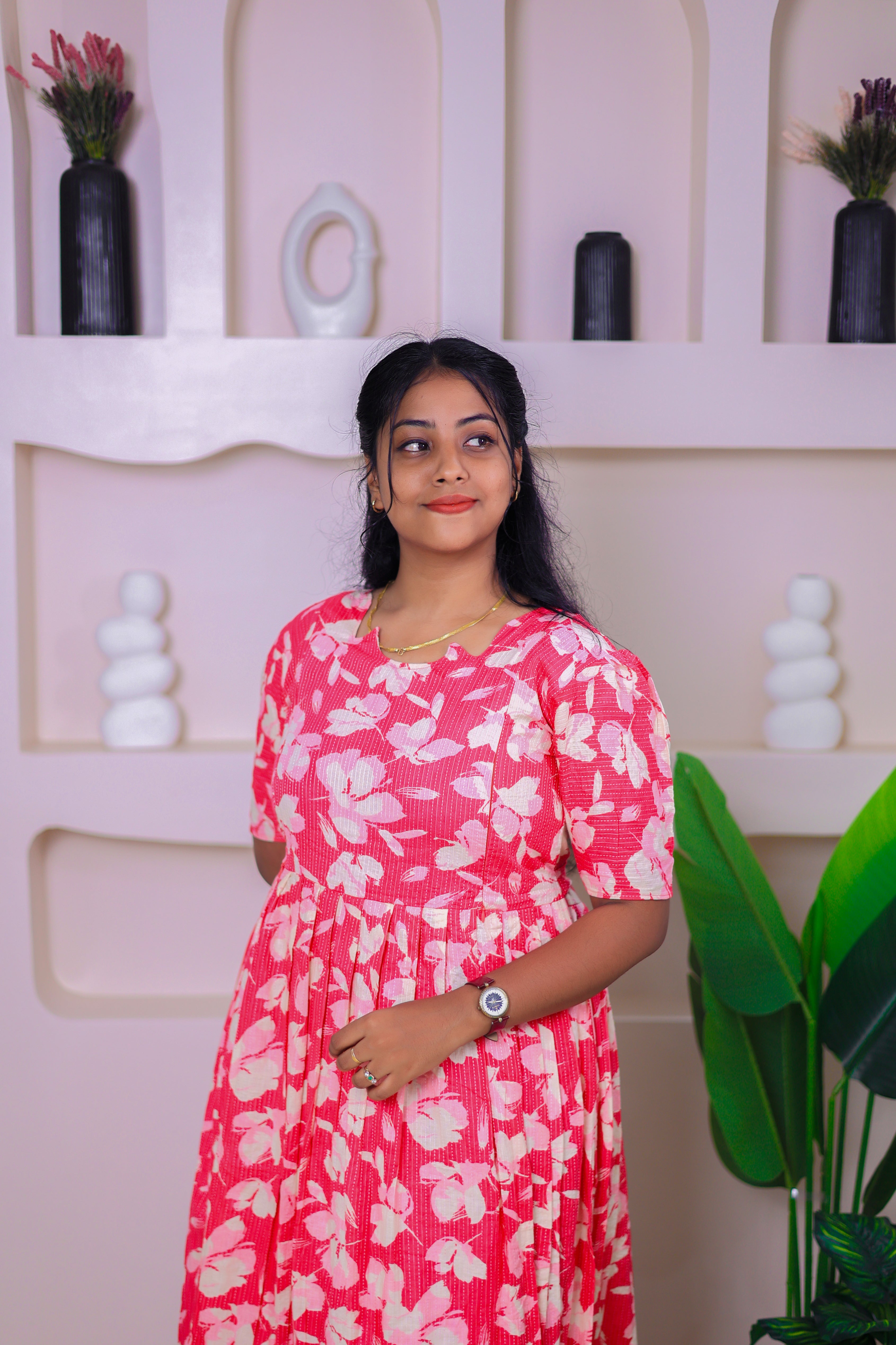 Kanta cotton Maternity Feeding Maxi Pinkee