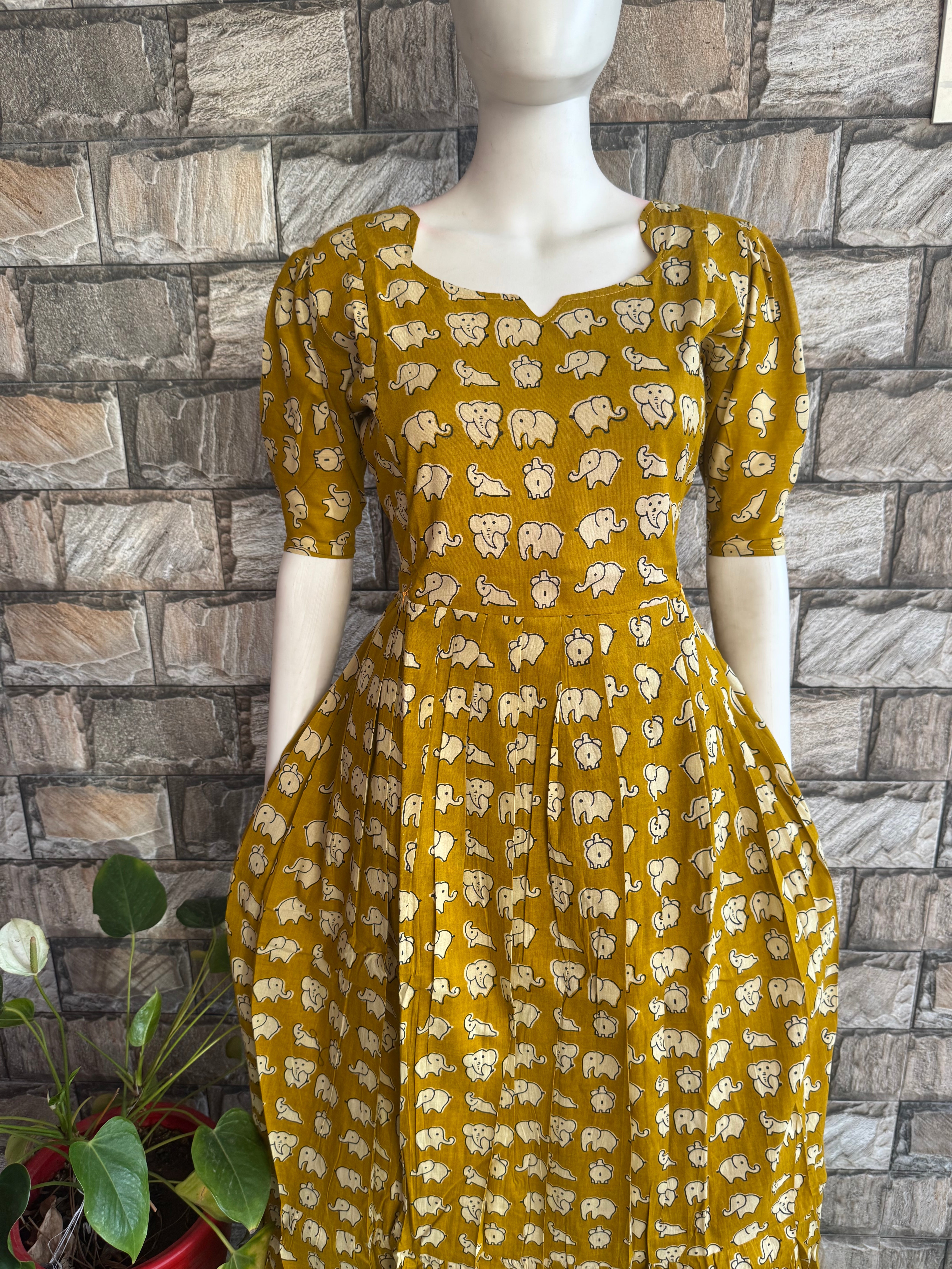 Mild Yellow soft cotton Maternity maxi
