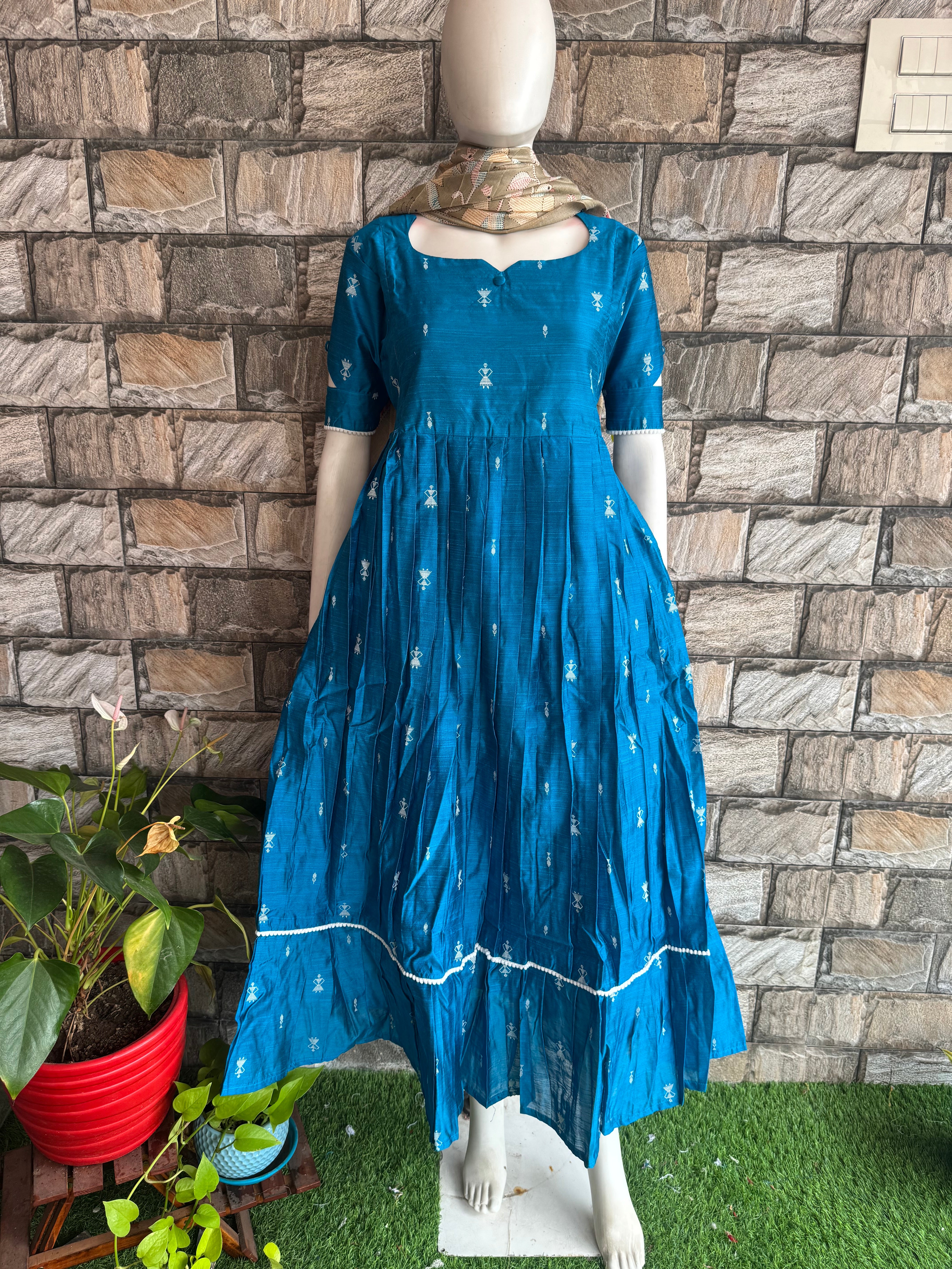Blue doll Maternity maxi