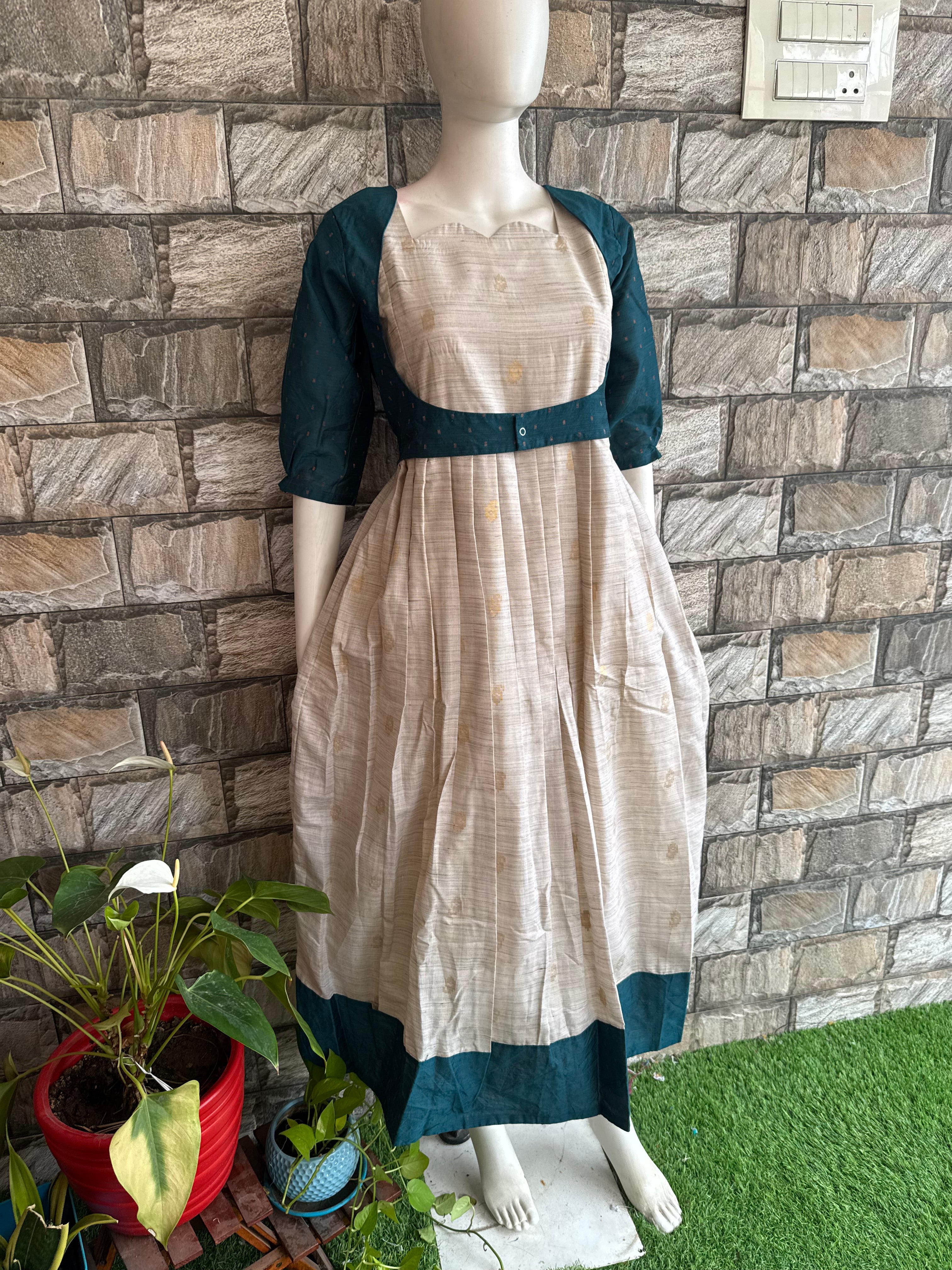 Handloom cotton Maternity Maxi