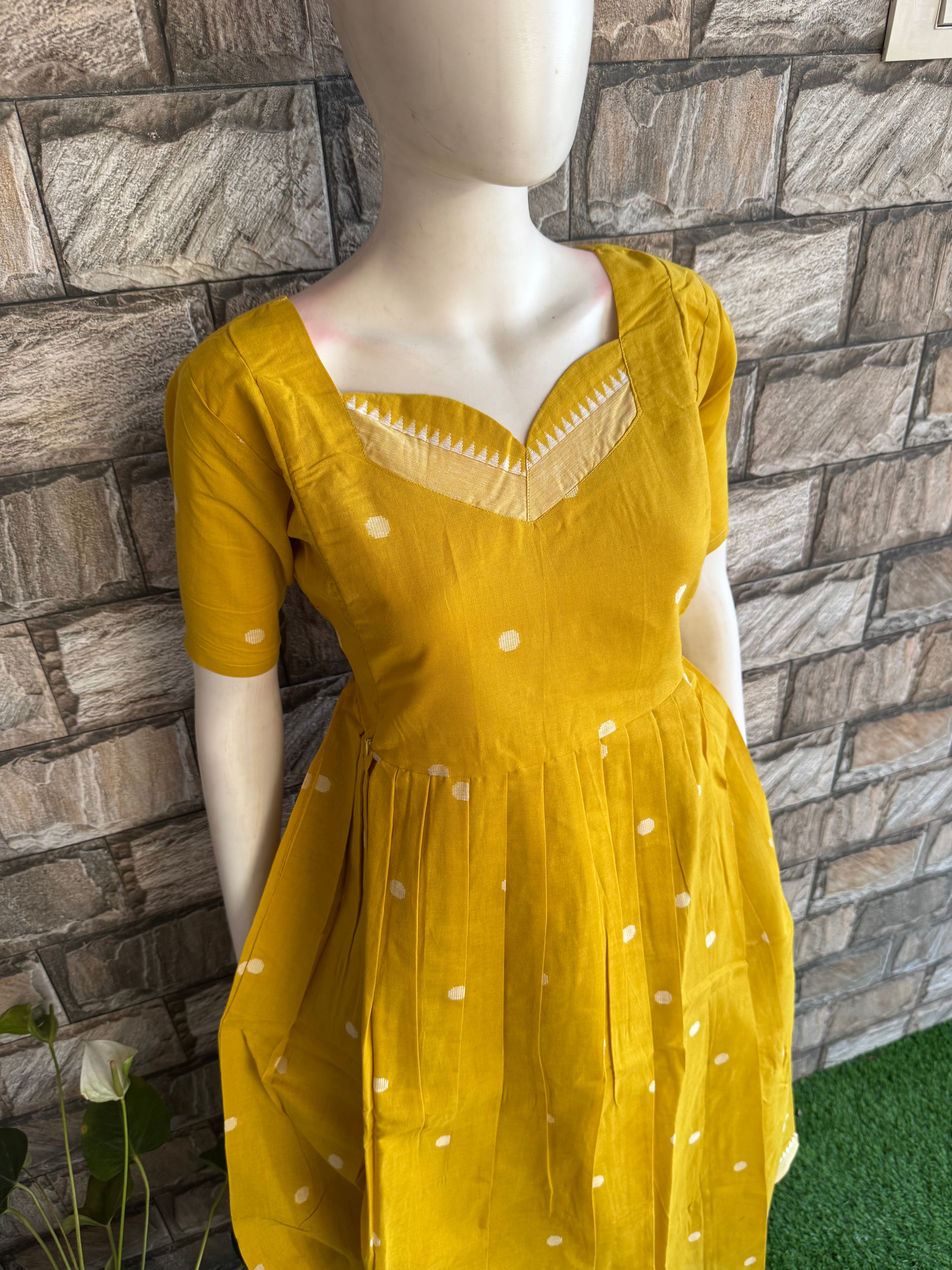 Maternity maxi Handloom cotton Best price Mango yellow