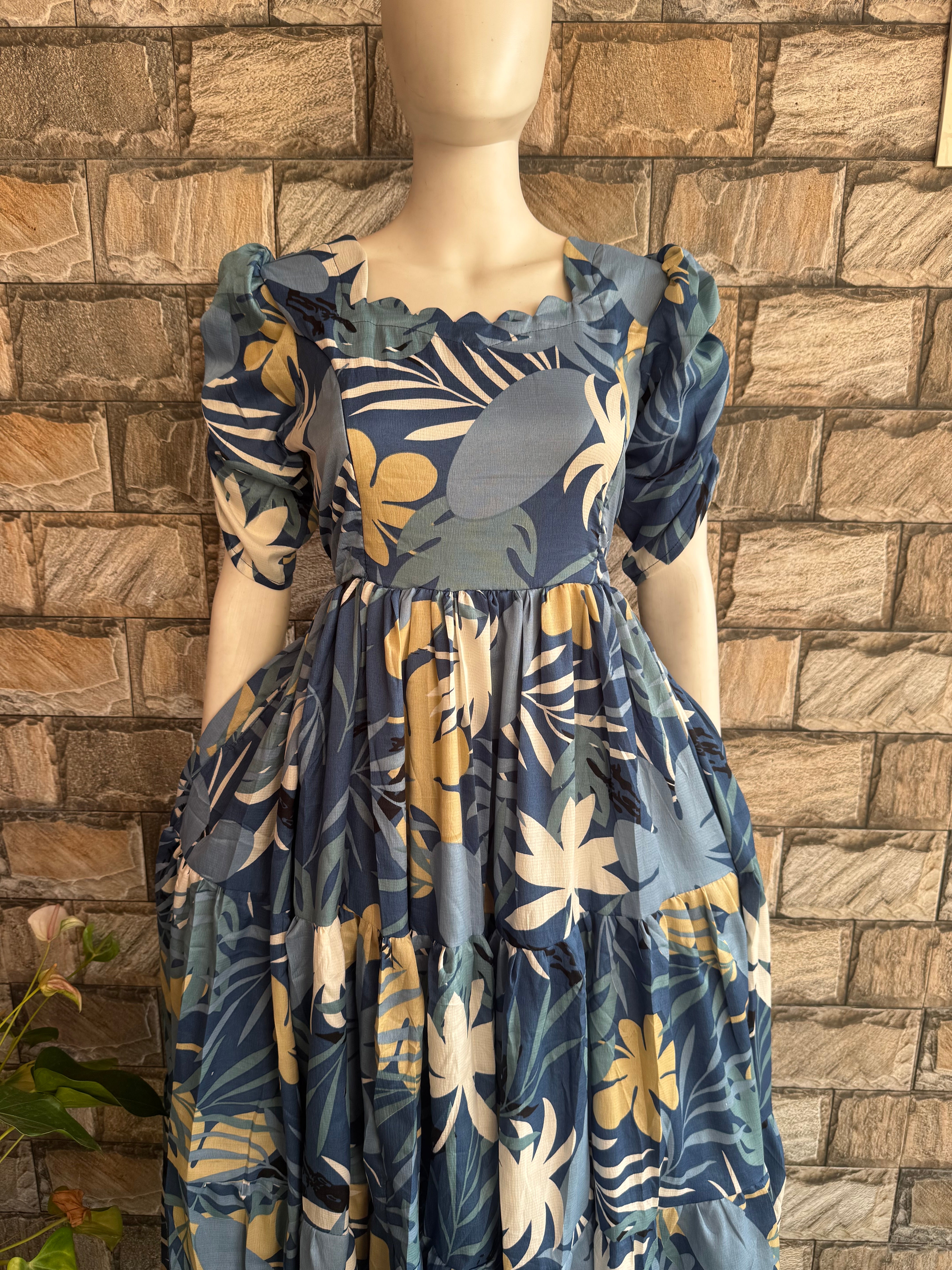 Deep Blueish Grey Delta Maternity maxi