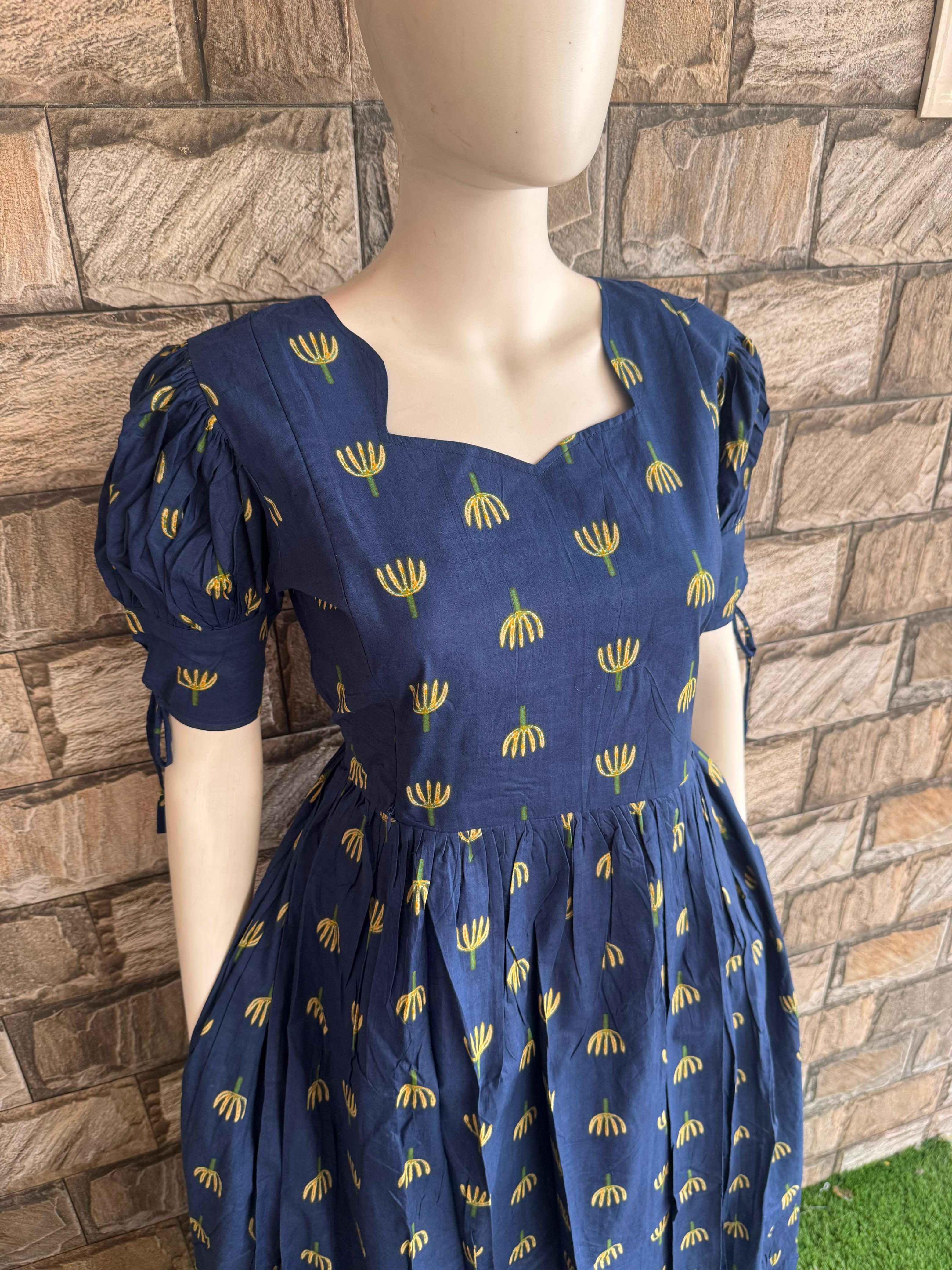 Navy Blue Lotus flower CF133