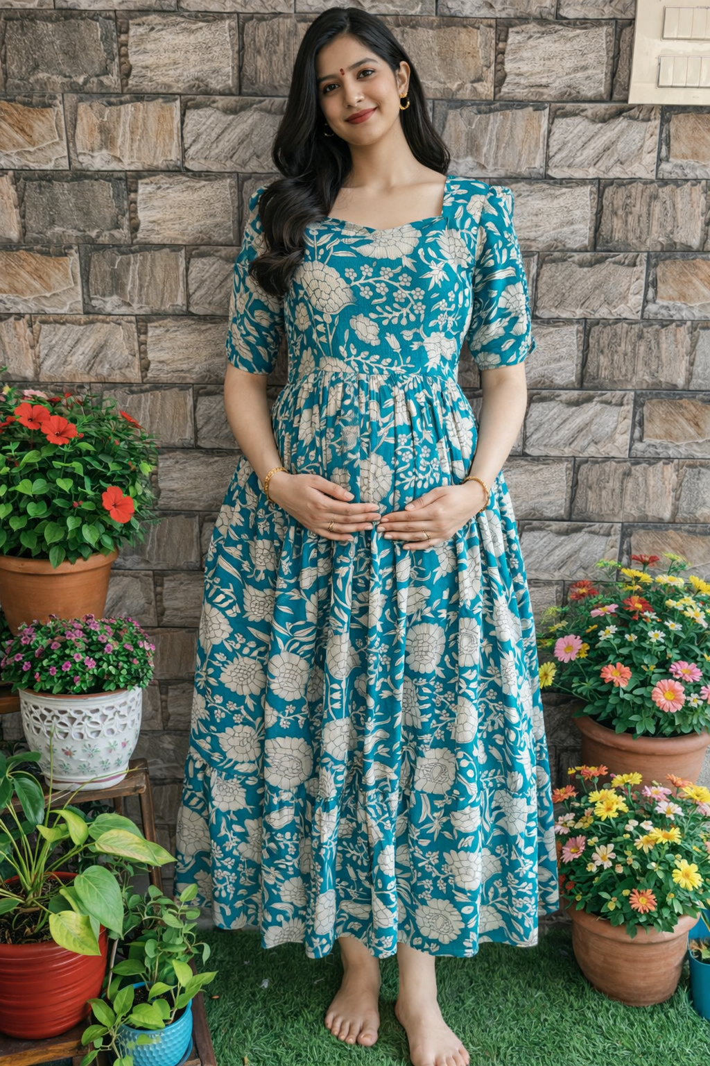 Delta Crush Maternity maxi