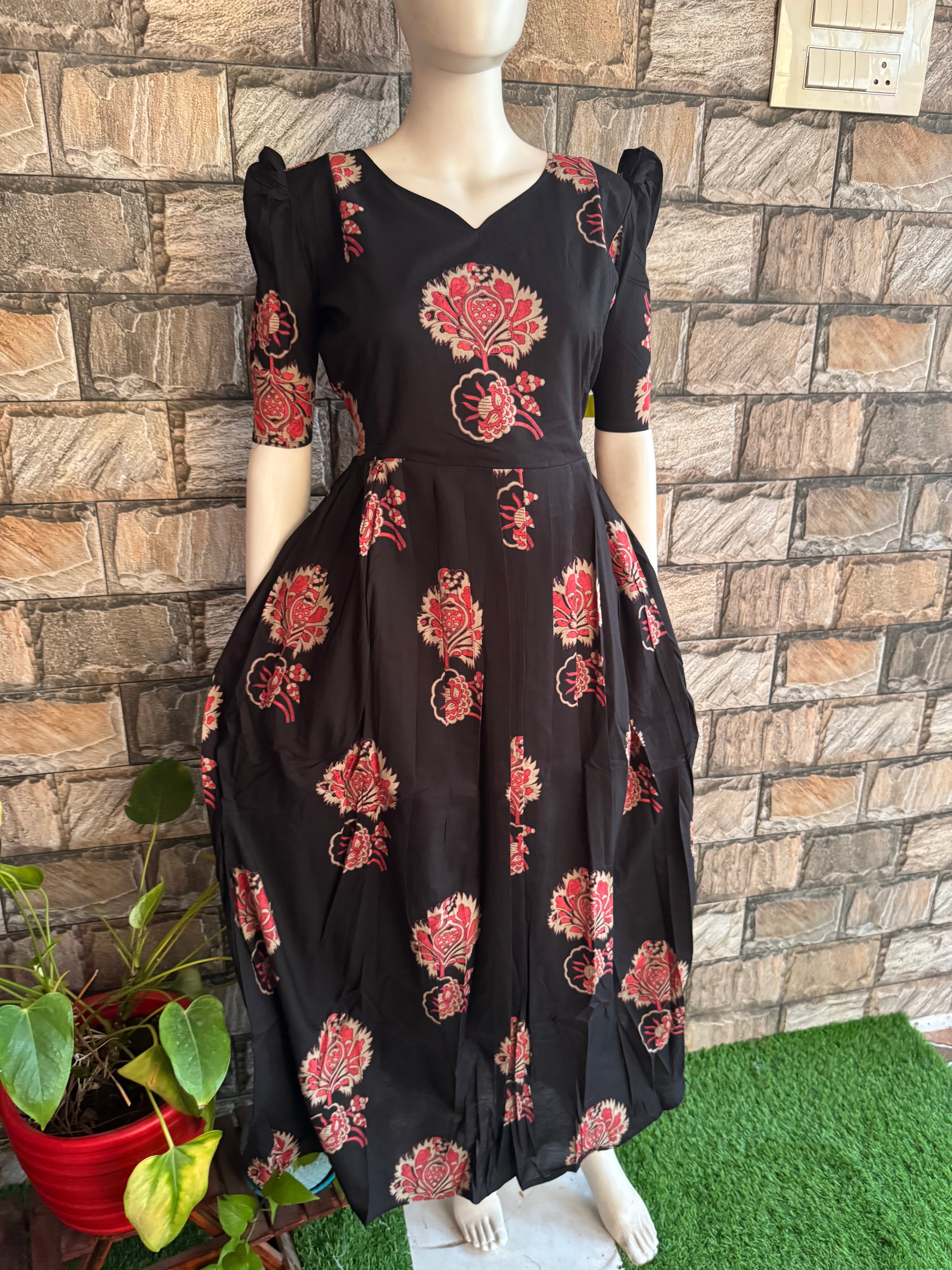 Black soft cotton Maternity maxi