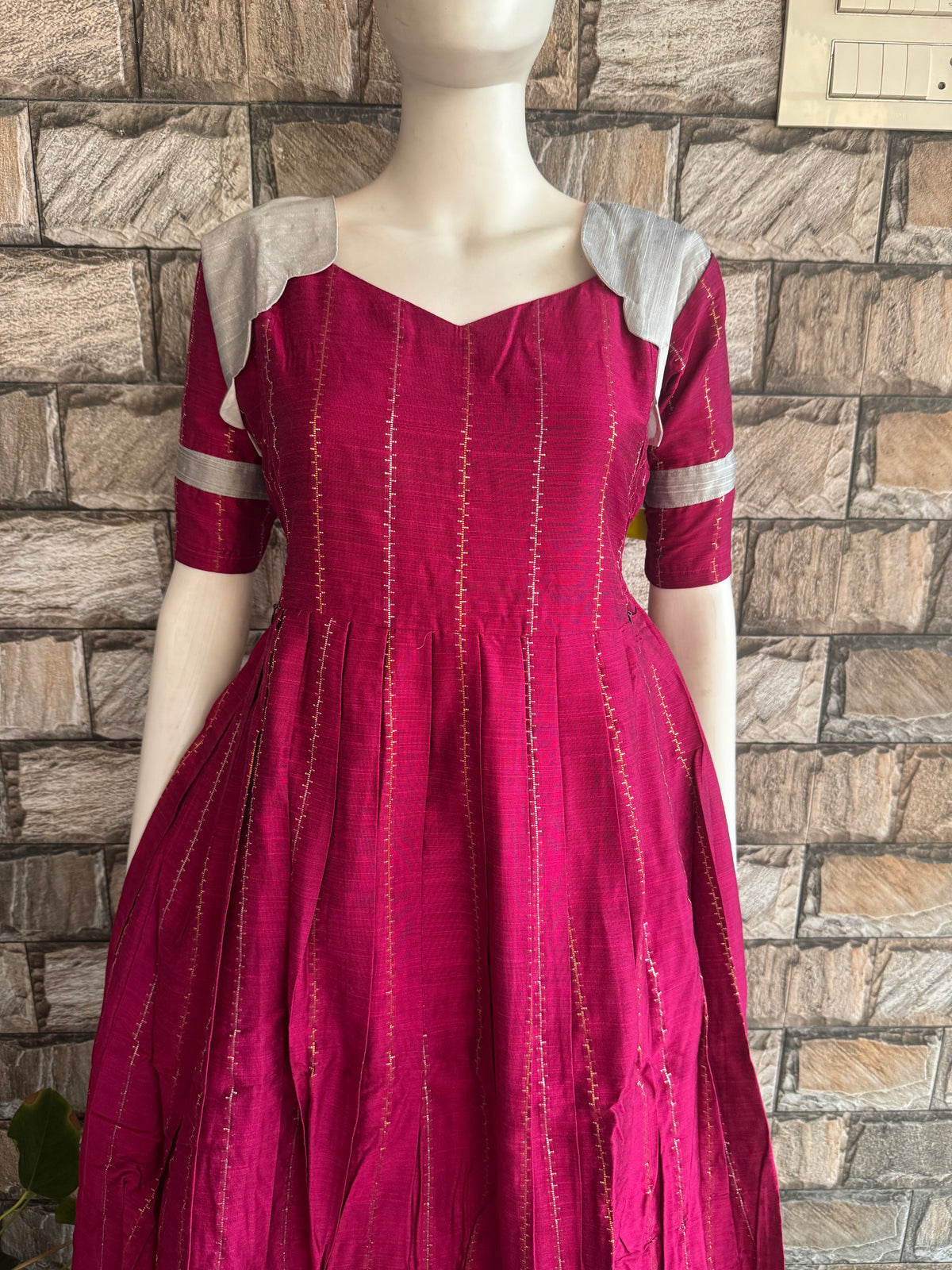 Diwali series Maternity raw silk maxi- without Dupatta