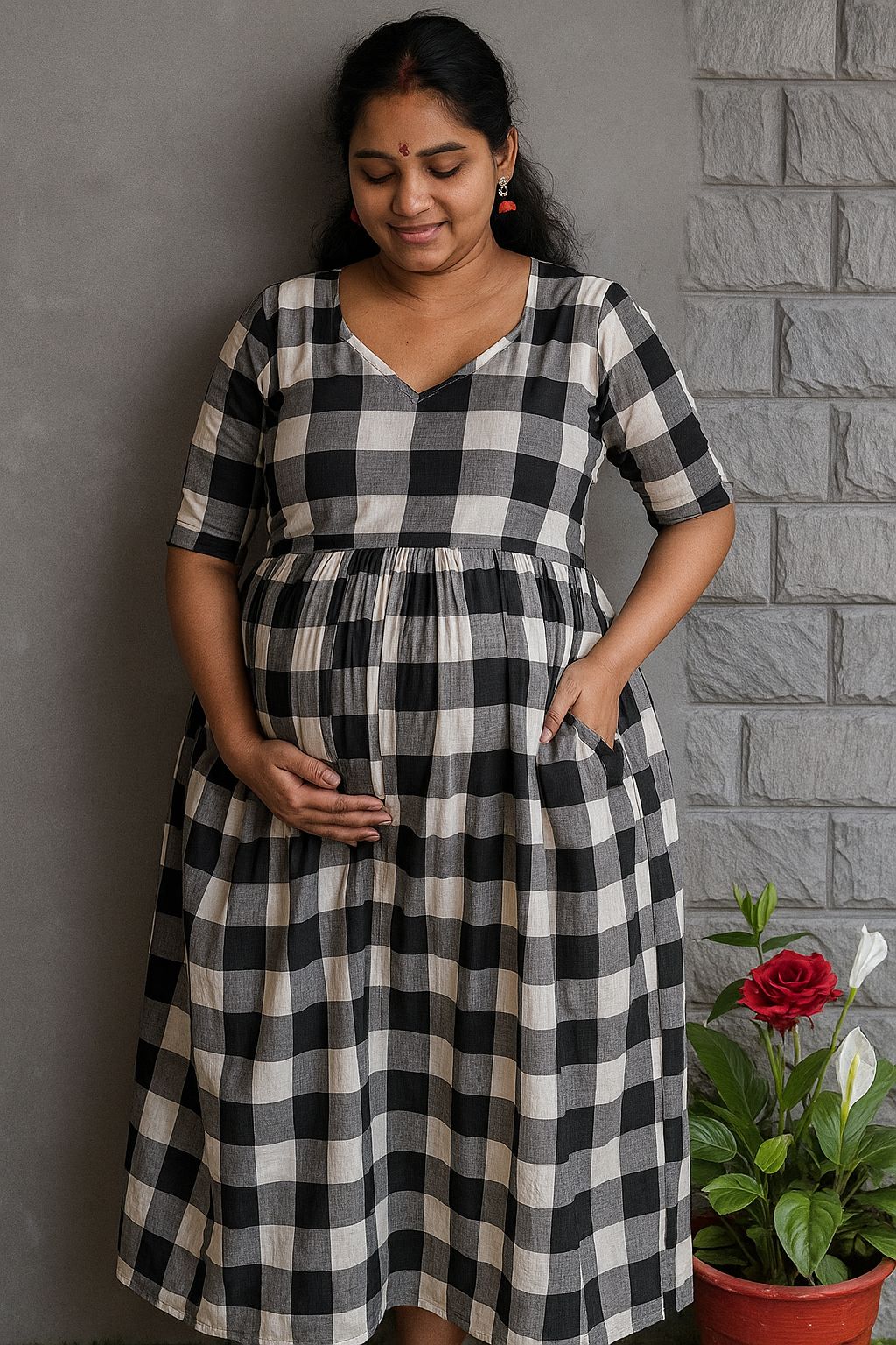 checked black & white