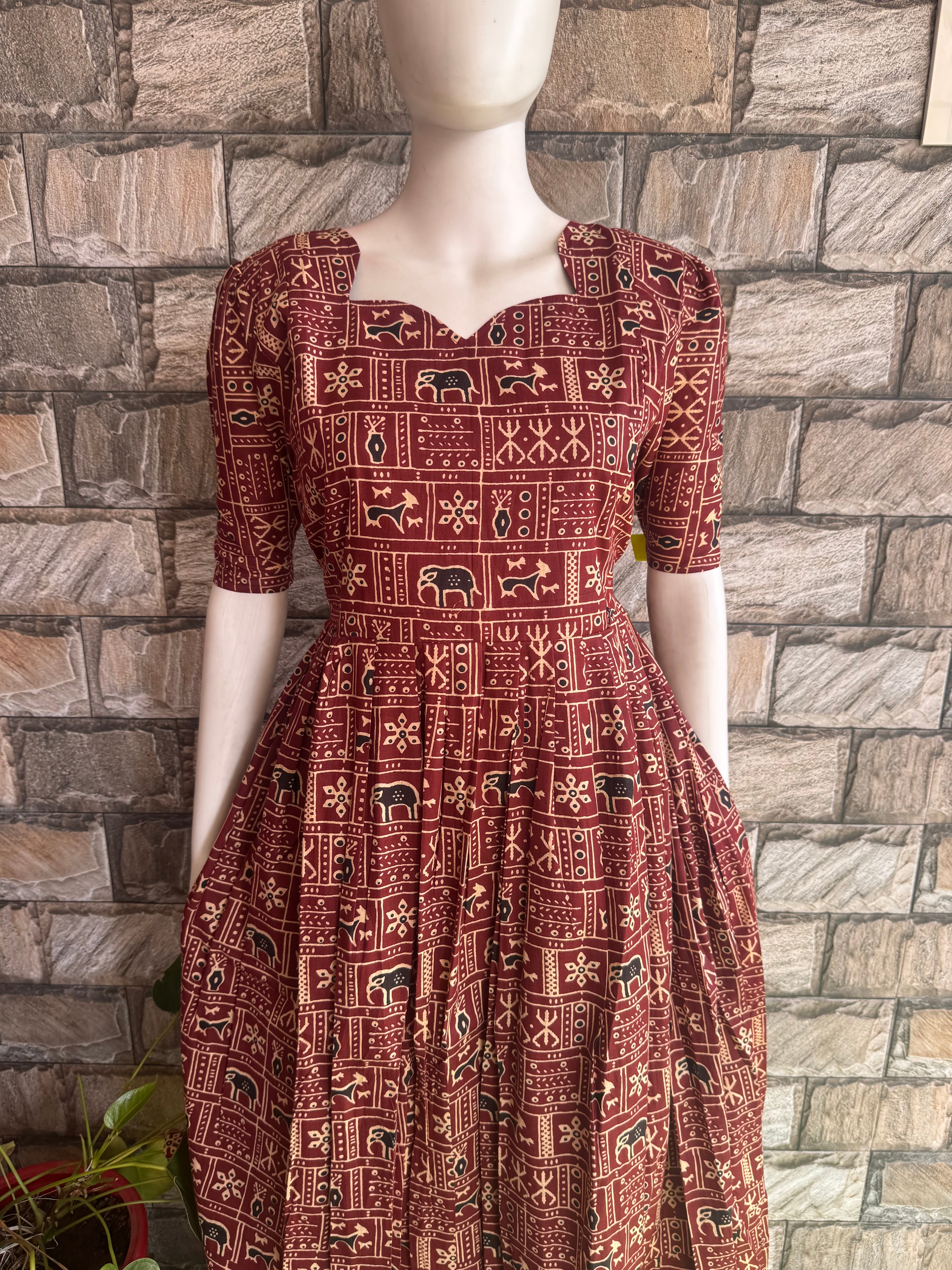 Tribal print  soft cotton Maternity maxi