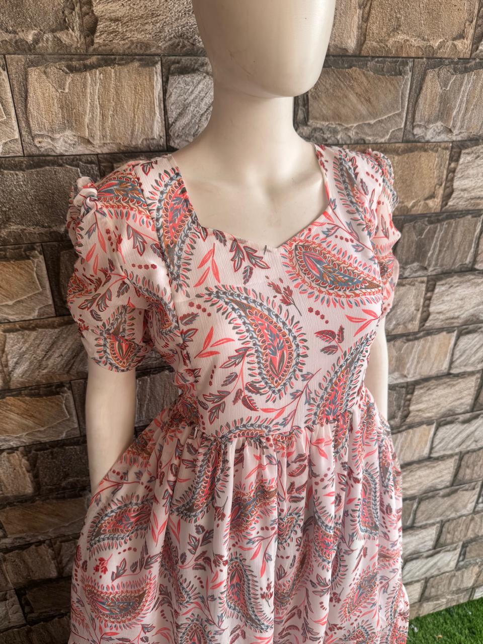 white georgette maxi